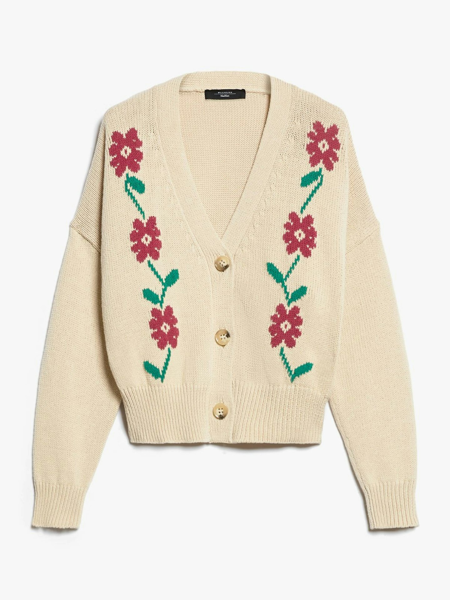 Max Mara, Inlay-Detail Cotton Cardigan