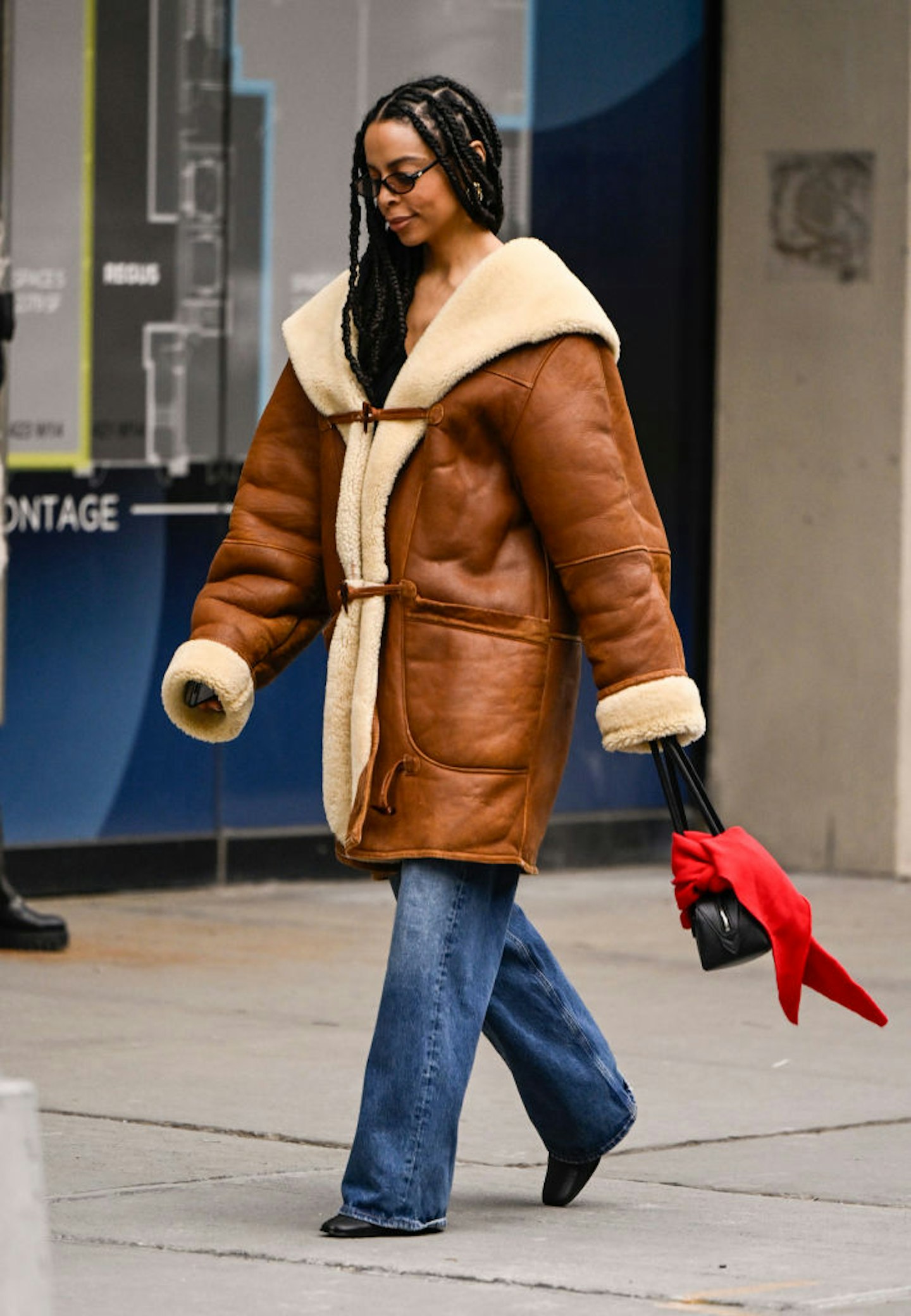 A street styler at New York Fashion Week in February 2025