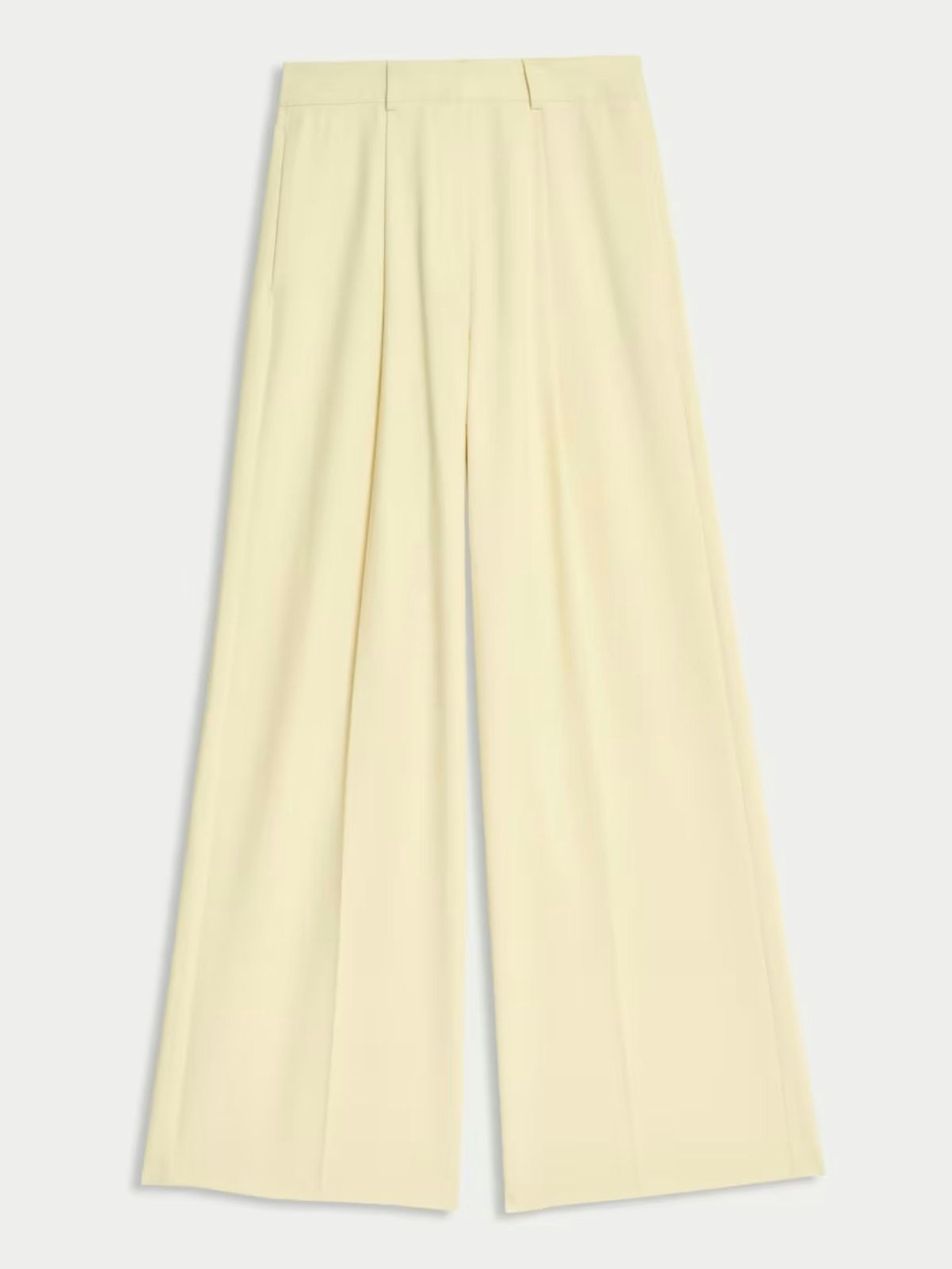 M&S, Woven Pleat Front Wide Leg Trousers