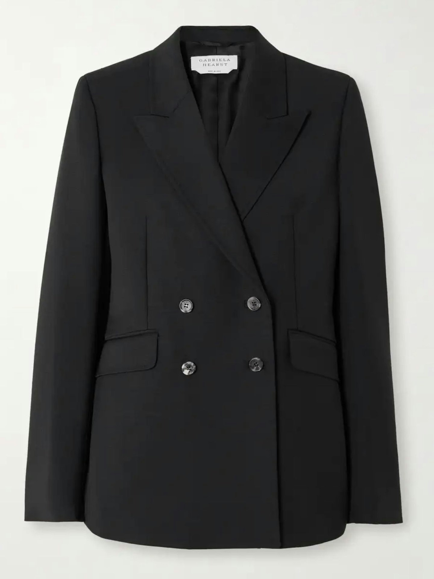 Gabriella Hearst, Angela Double-Breasted Wool-Crepe Blazer