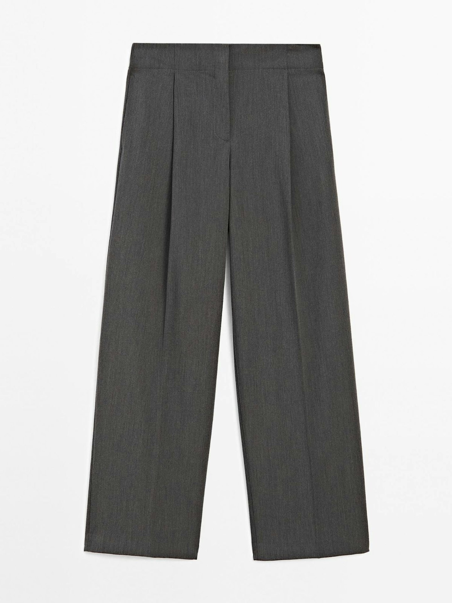 Straight Fit Trousers With Darts