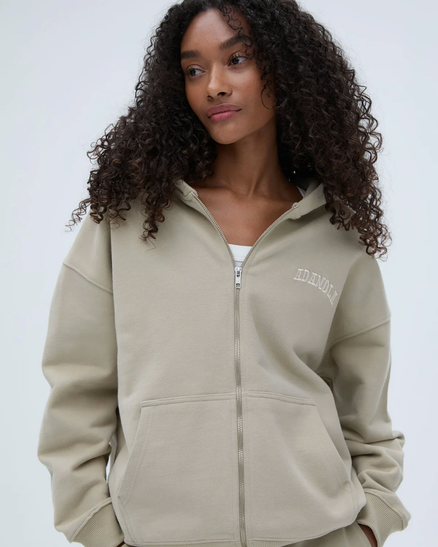 Adanola, Varsity Oversized Full Zip Hoodie