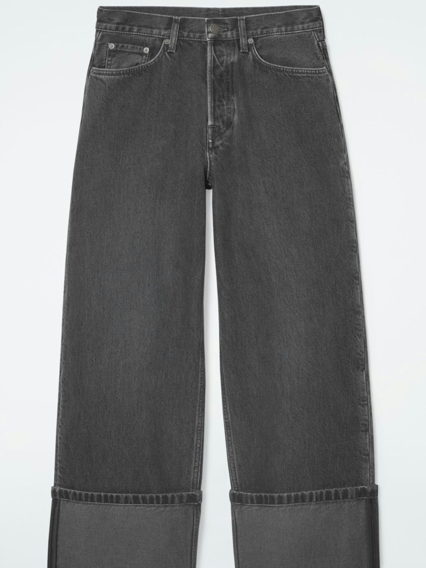 COS, Facade Turn-Up Straight-Leg Jeans