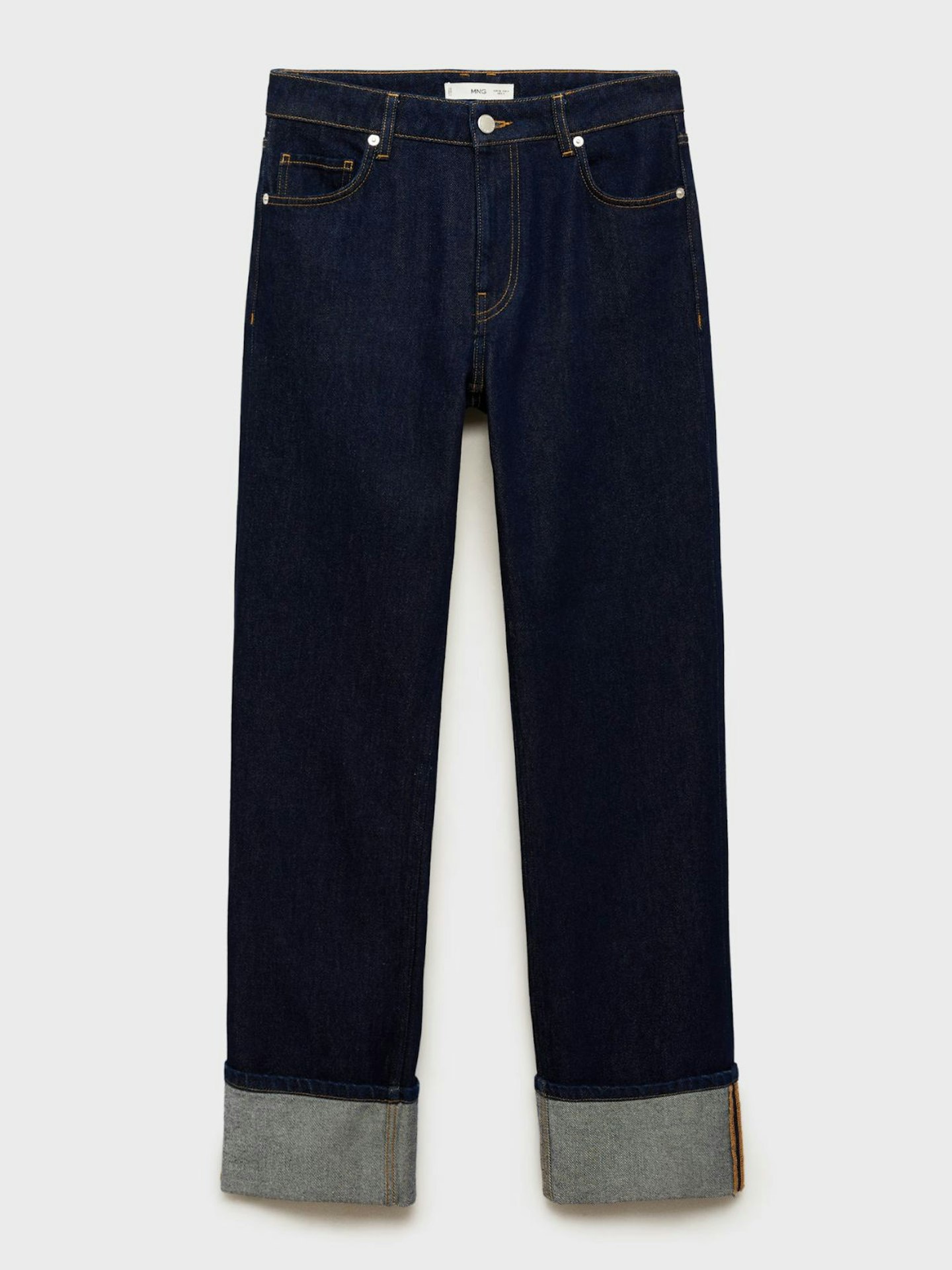 Mango, Rinse-Wash Jeans With Cuffs