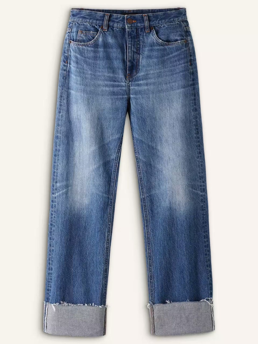 LAURA STRAIGHT TURN UP JEANS - FANCY NONREPAIR