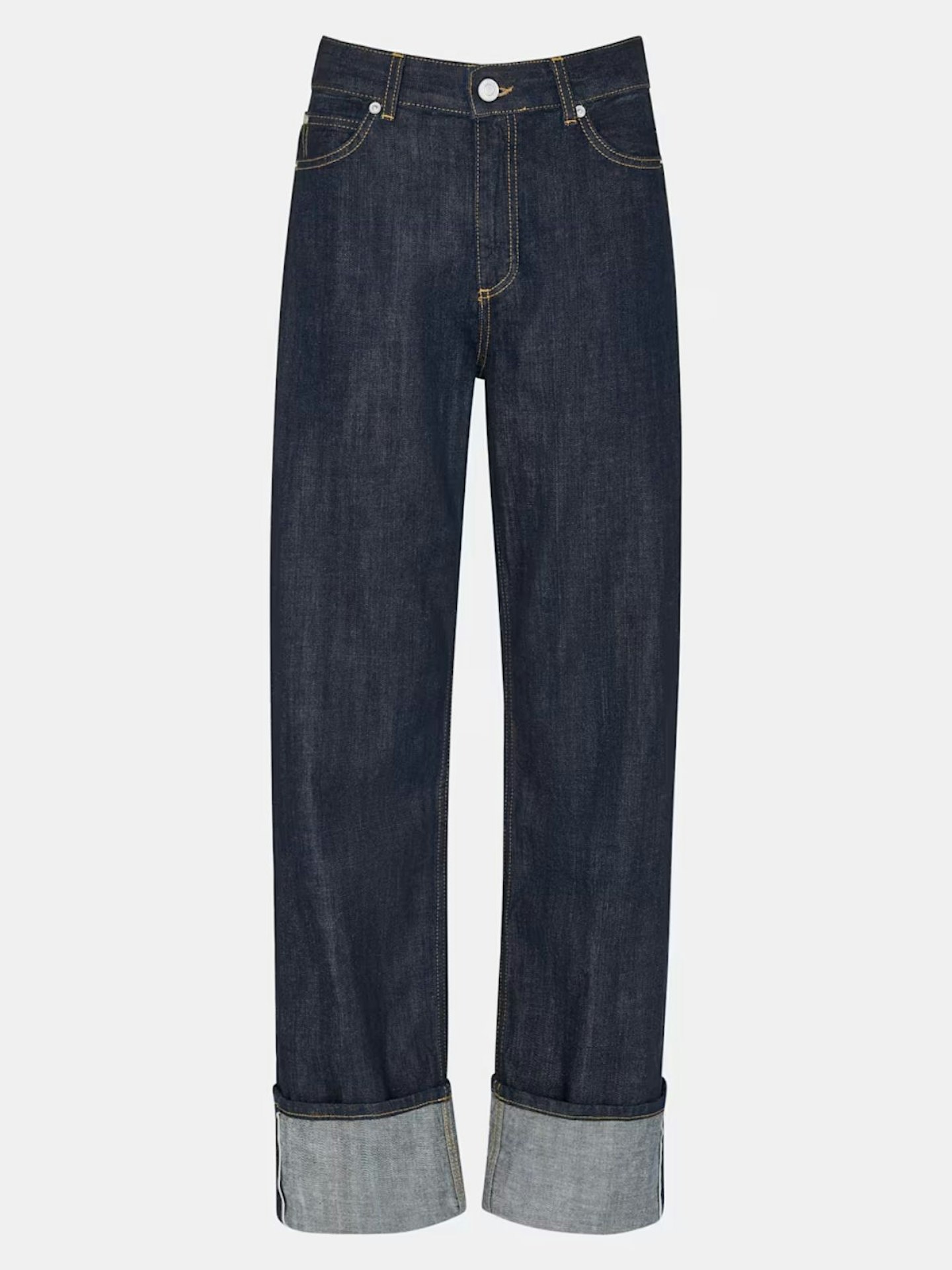 Whistles, Dark Denim Turn Up Selvedge Jean