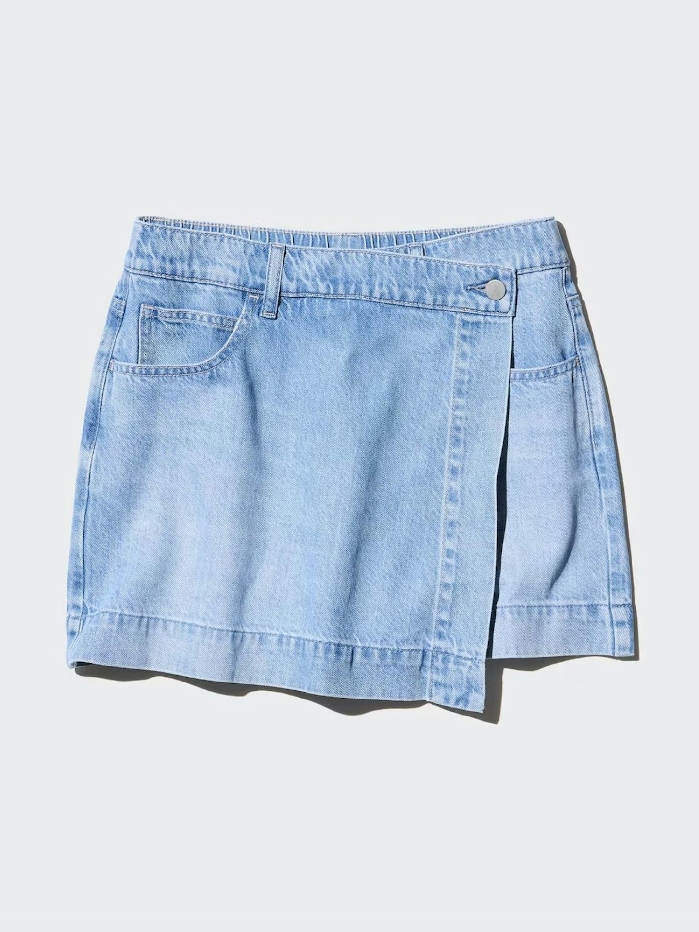 Drapey Denim Skort