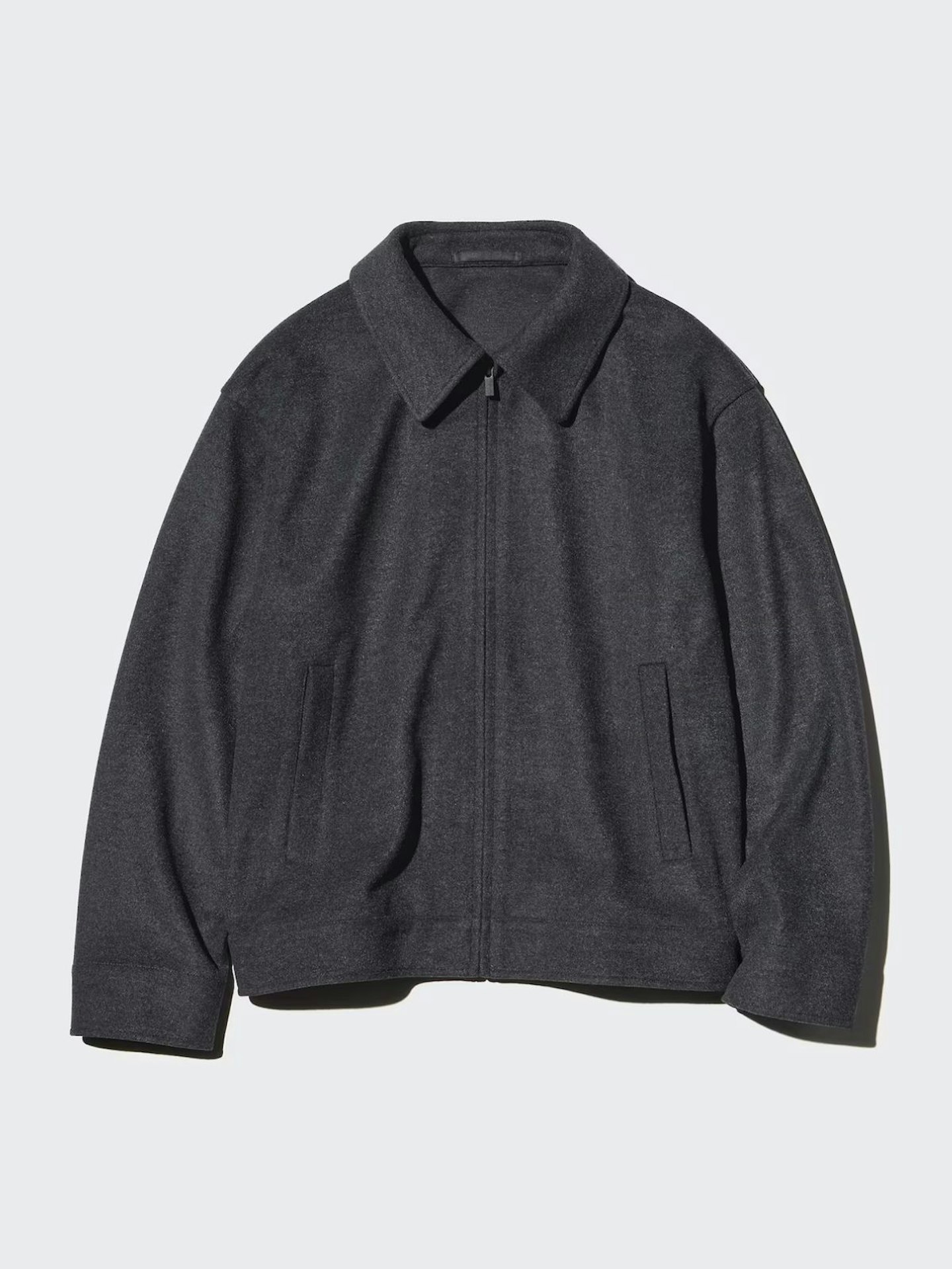 Brushed Jersey Zip-Up Blouson