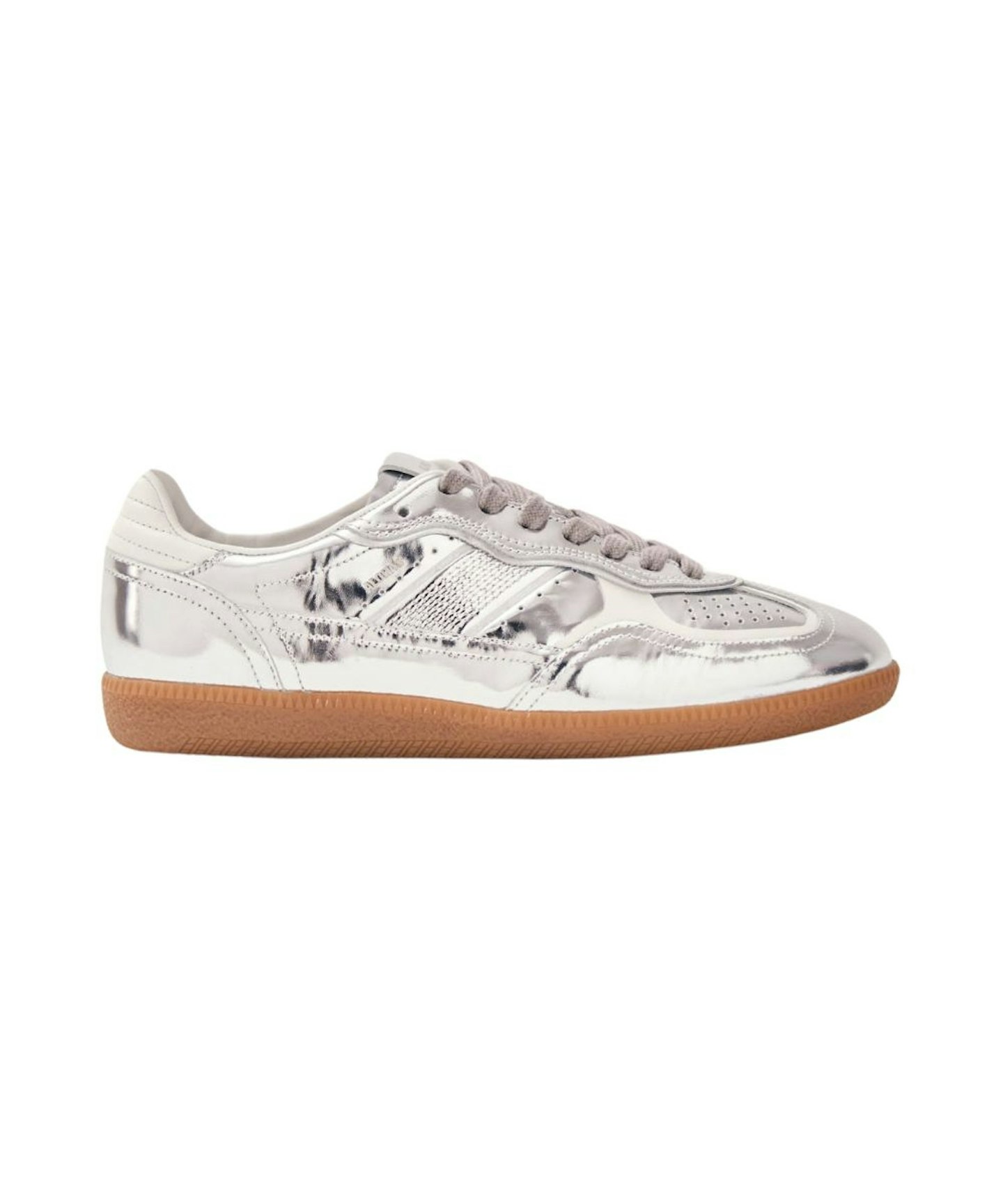 Alohas, Tb.490 Rife Shimmer Silver Cream Leather Trainers