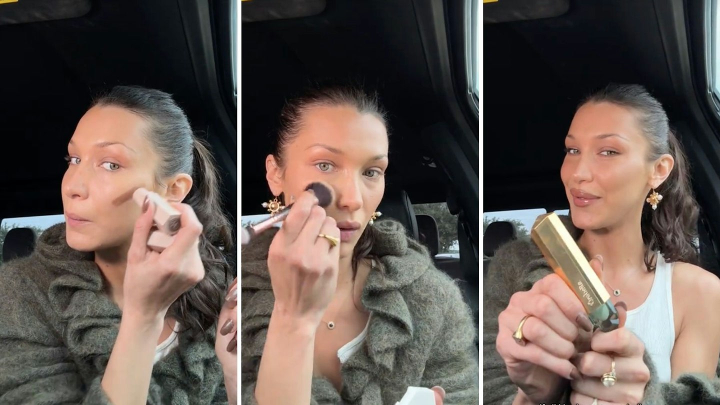 Bella Build Routine Bella Hadid's 5-Minute Beauty Routine Includes This £12 Foundation