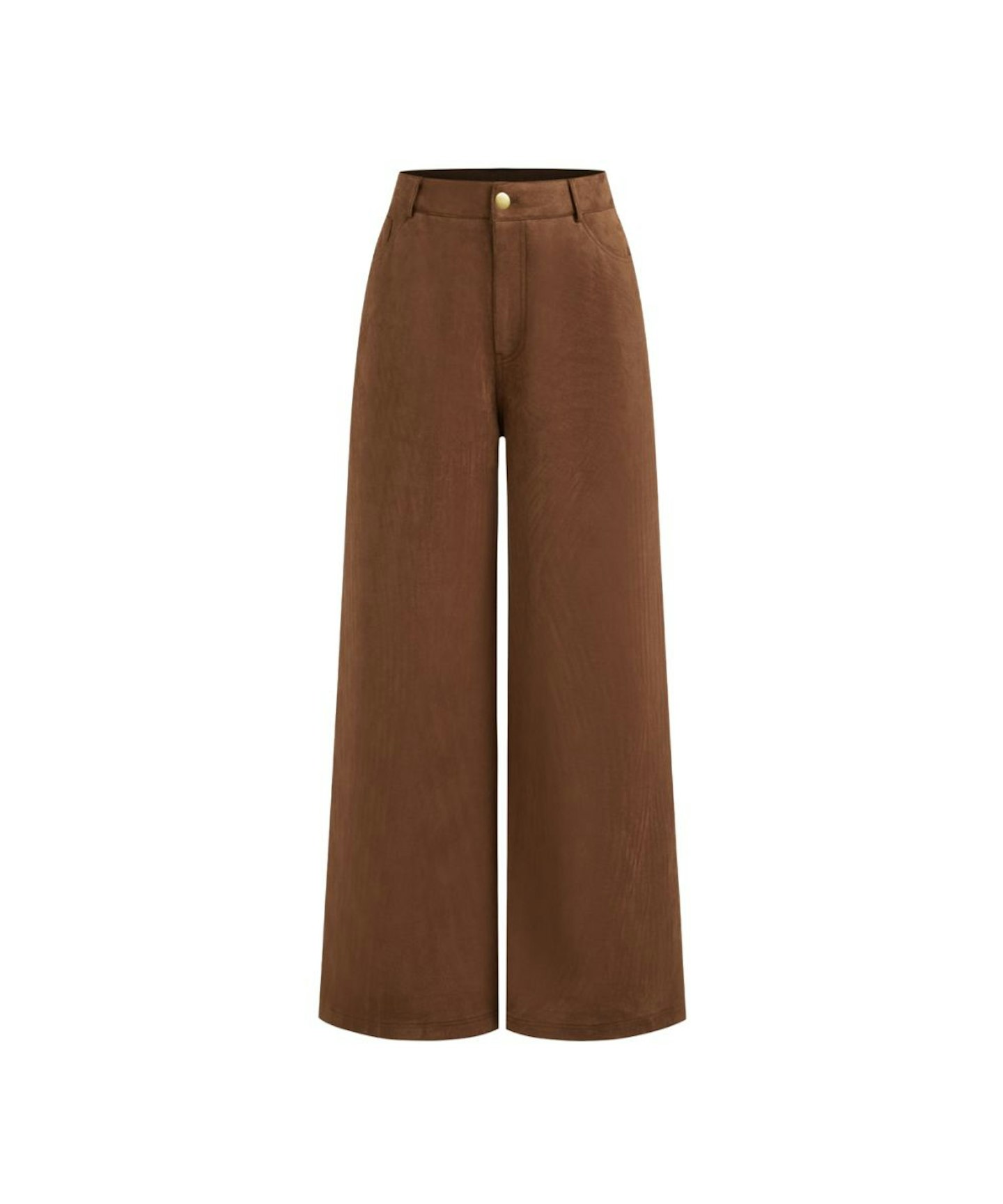 Cider, Suede Straight Leg Trousers