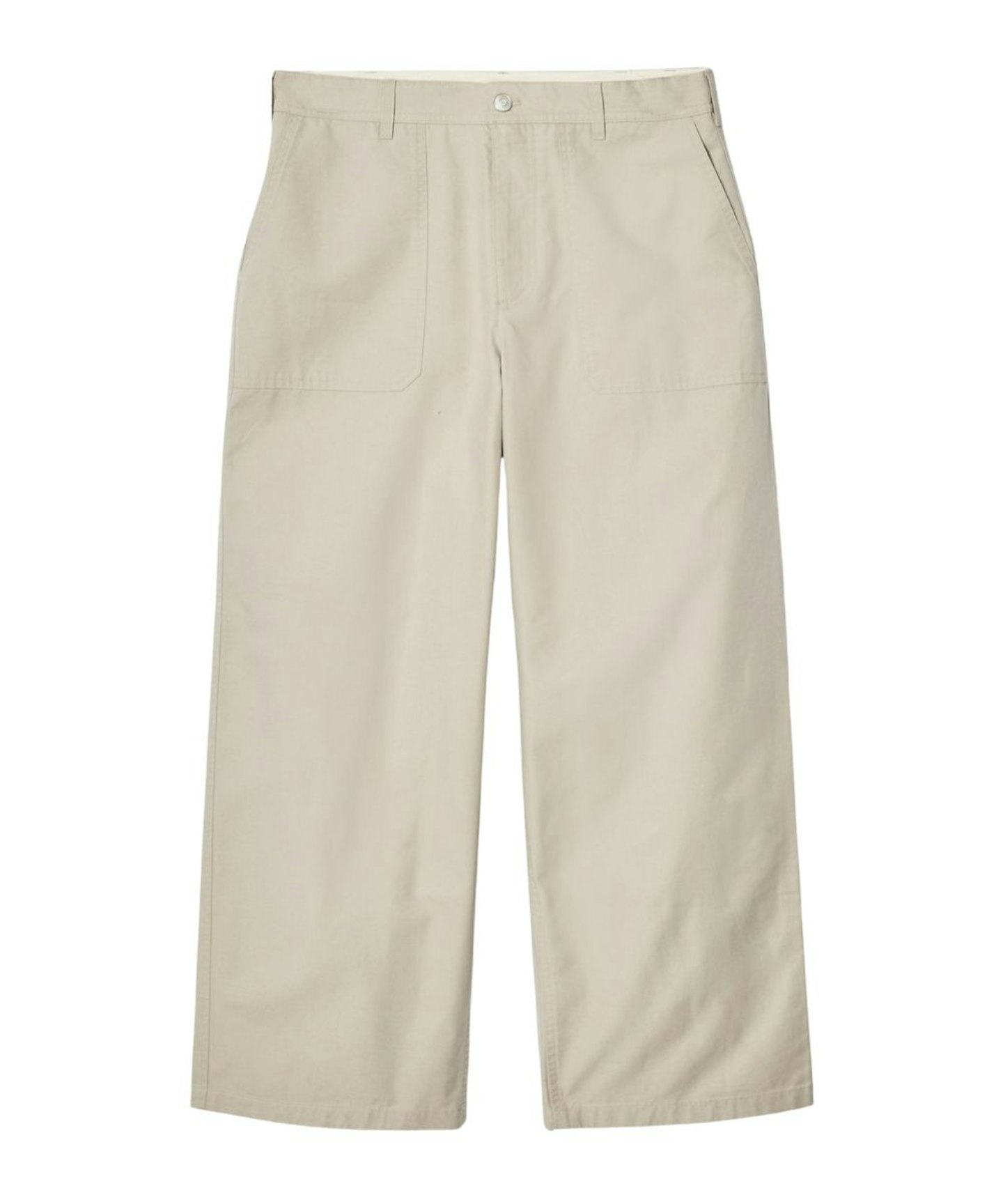 Wide-Leg Cotton Utility Trousers 