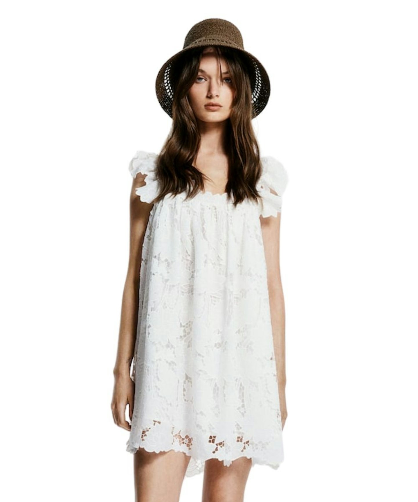 H&M x The White Lotus Broderie Anglaise Mini Dress