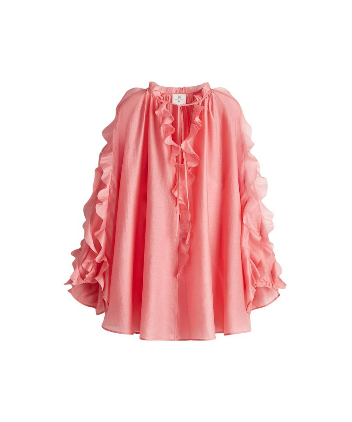 H&M x The White Lotus Long-Sleeved Ruffled Dress