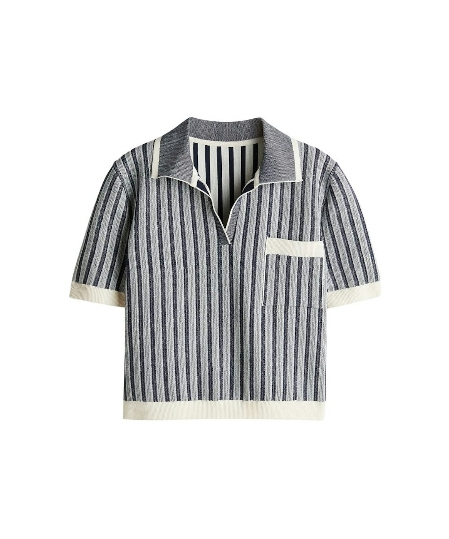 H&M, Rib-Knit Polo Shirt