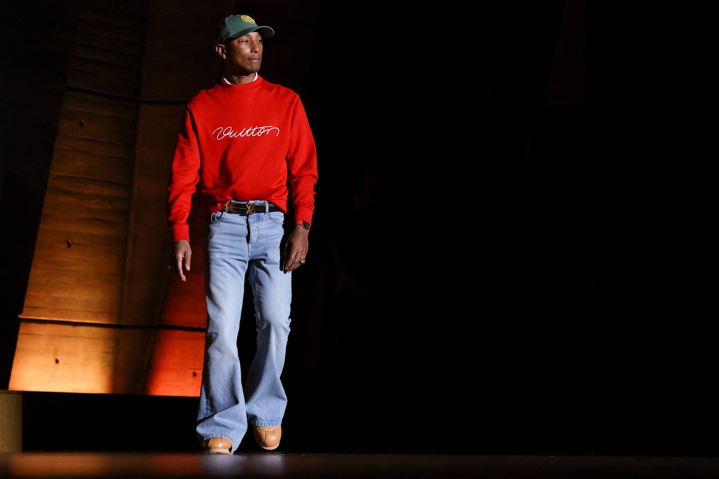 Pharrell Williams in bootcut jeans