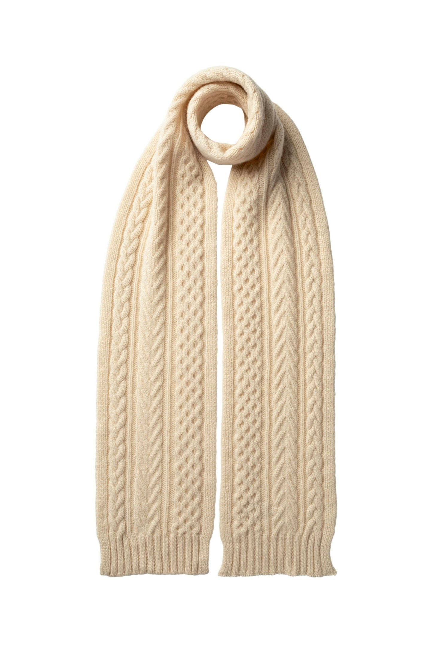 Johnstons Of Elgin, Aran Cable Cashmere Scarf