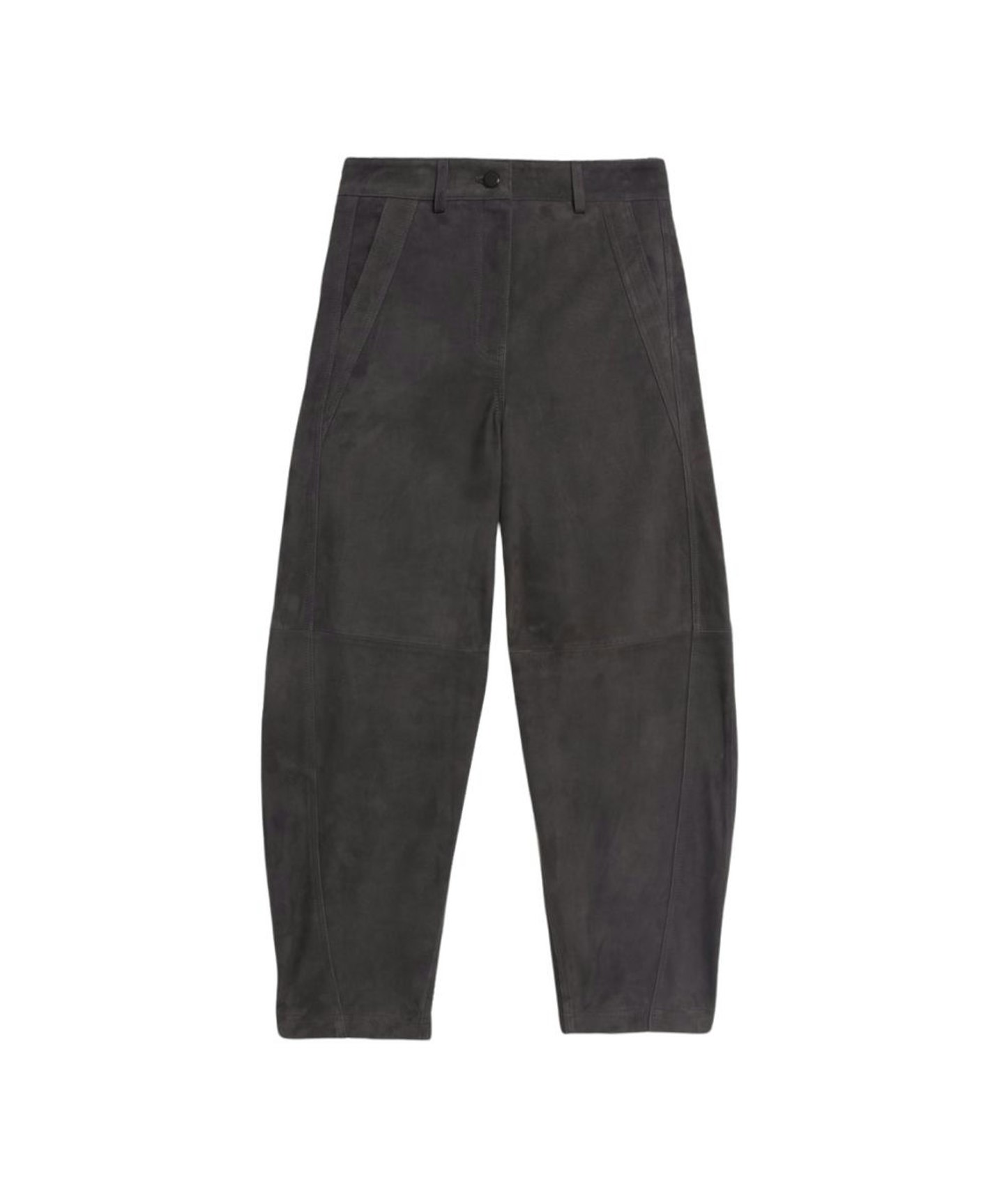 M&S, Suede Seam Detail Barrel Leg Trousers