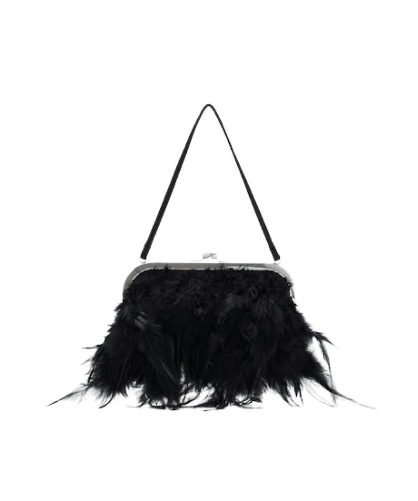 Mango, Short Handle Feather Bag