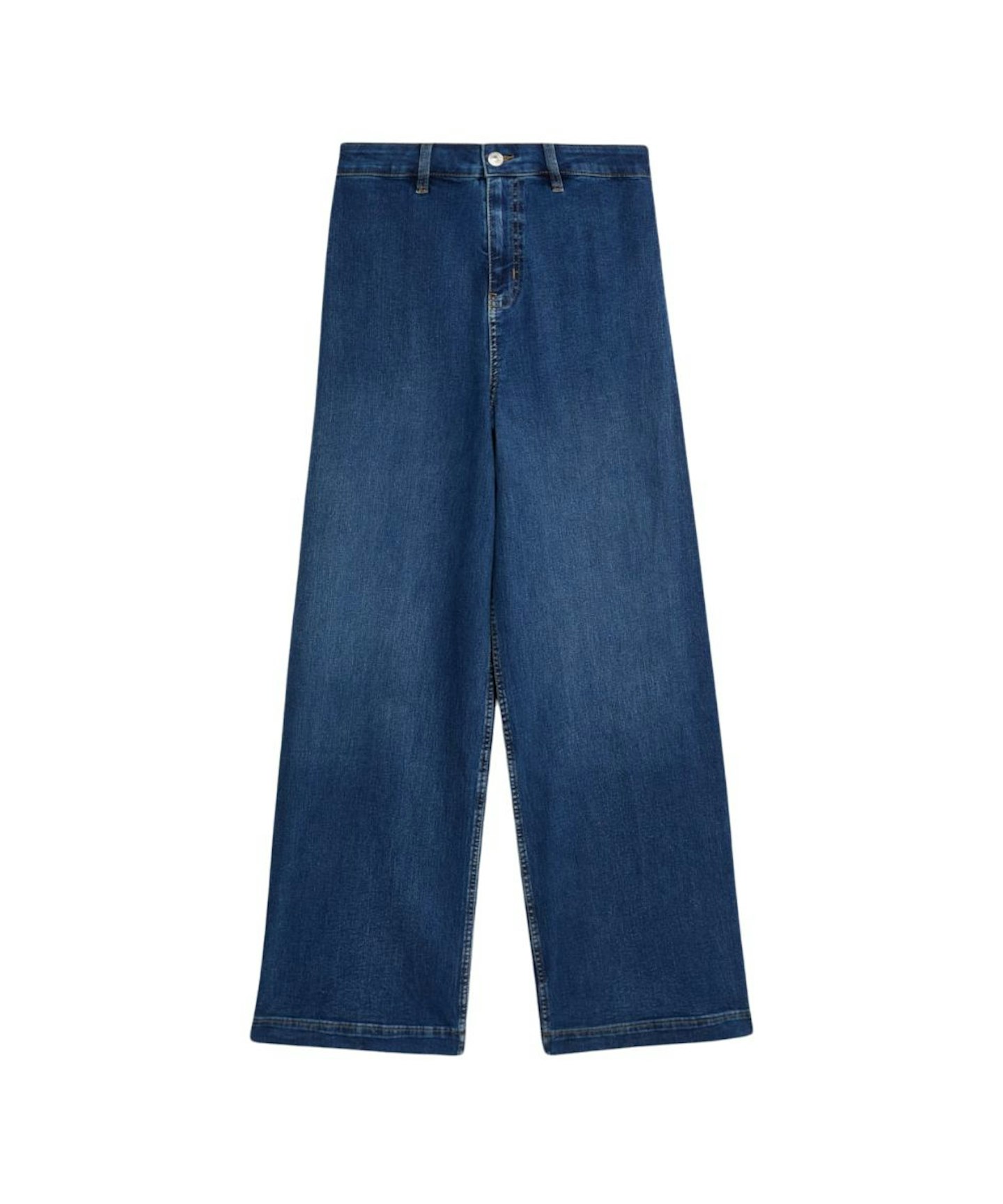 M&S, High-Waisted Wide-Leg Ankle Grazer Jeans