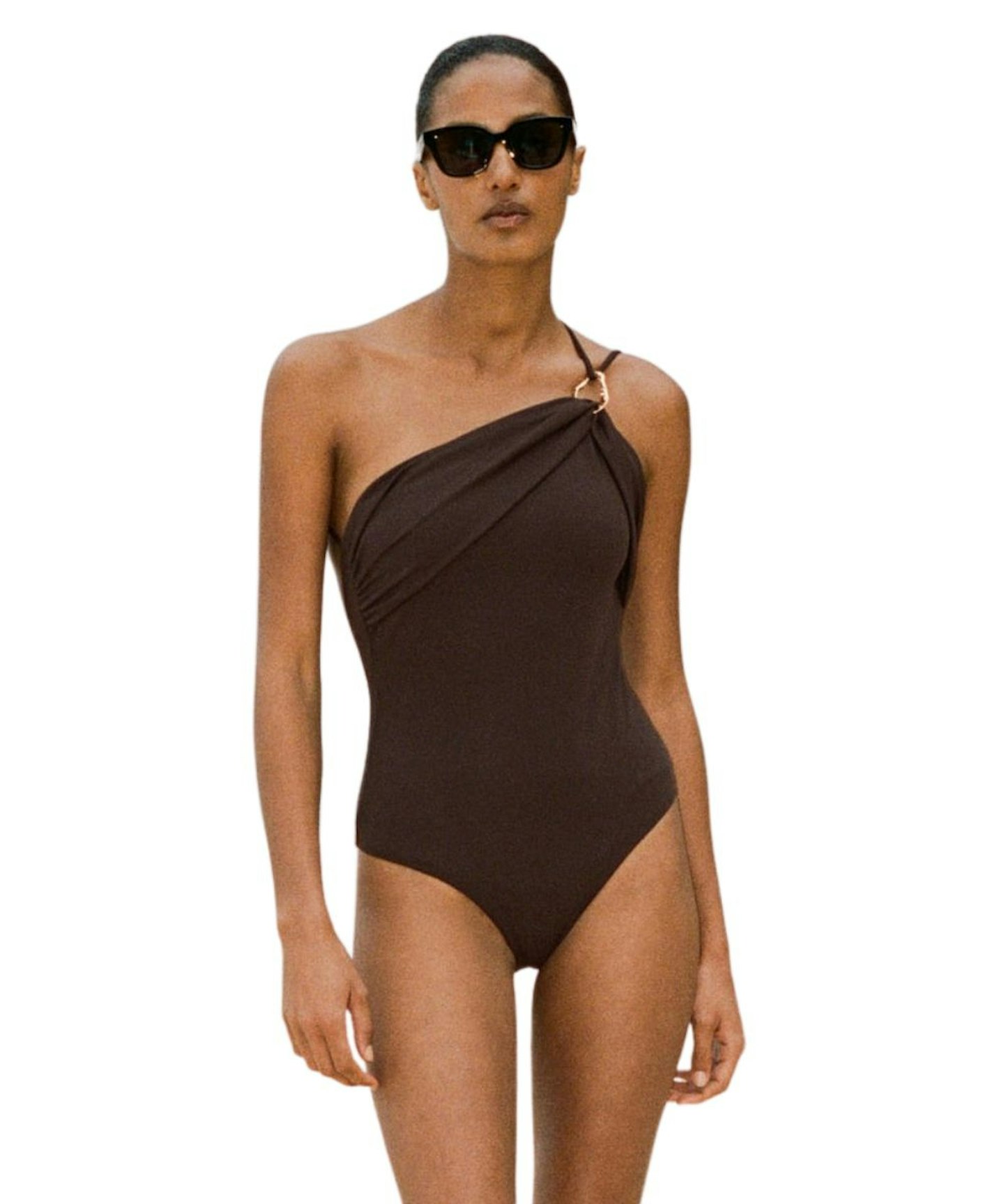 Mango, Asymmetrical Swimsuit With Hoop