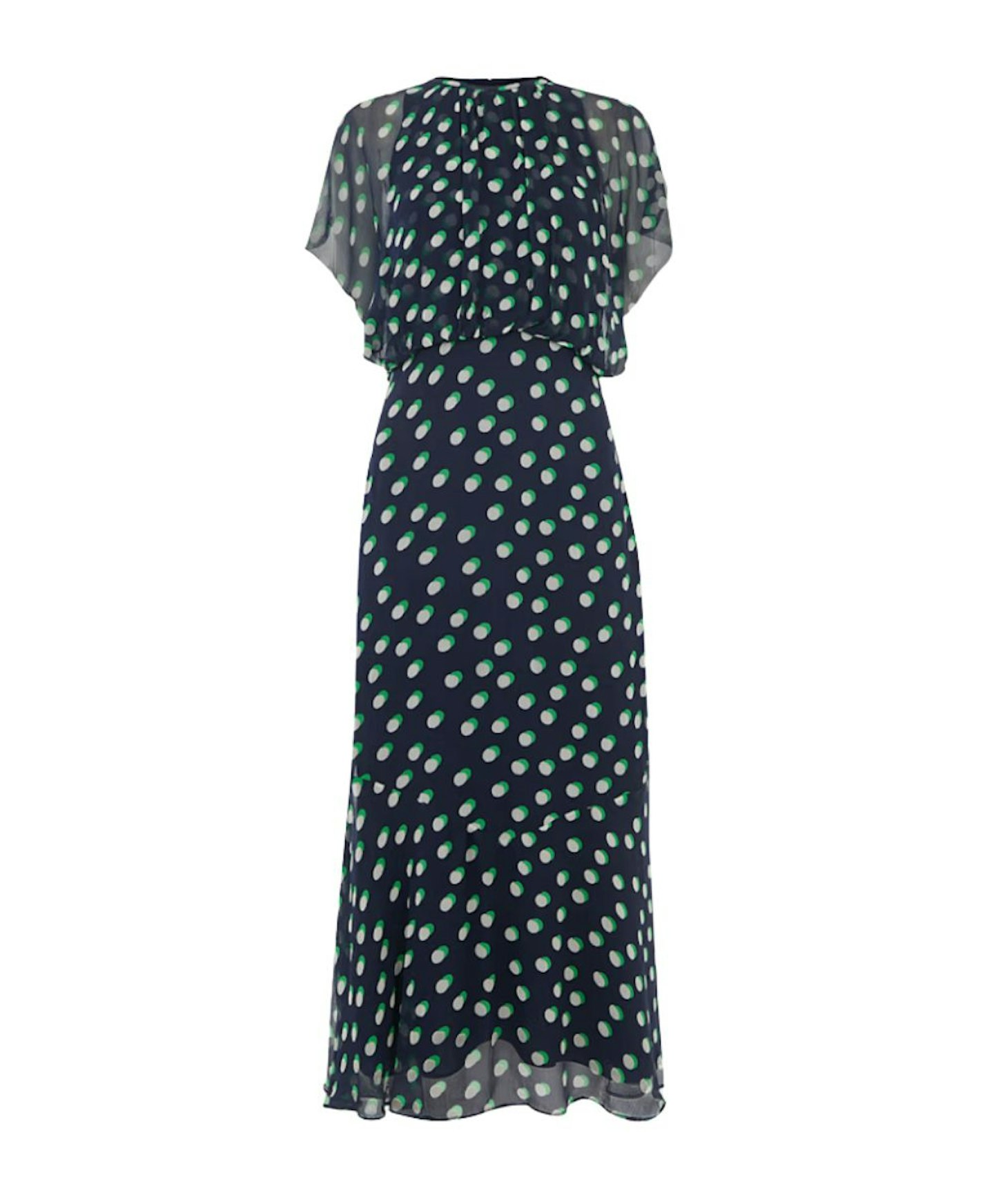 Whistles, Navy Moon Spot Print Midi Dress