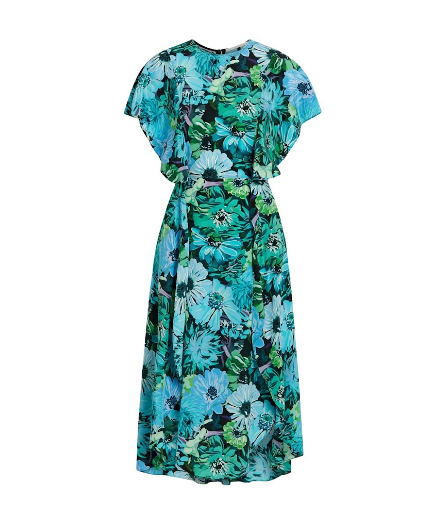 Stella McCartney, Floral-Print Silk Crepe De Chine Midi Dress