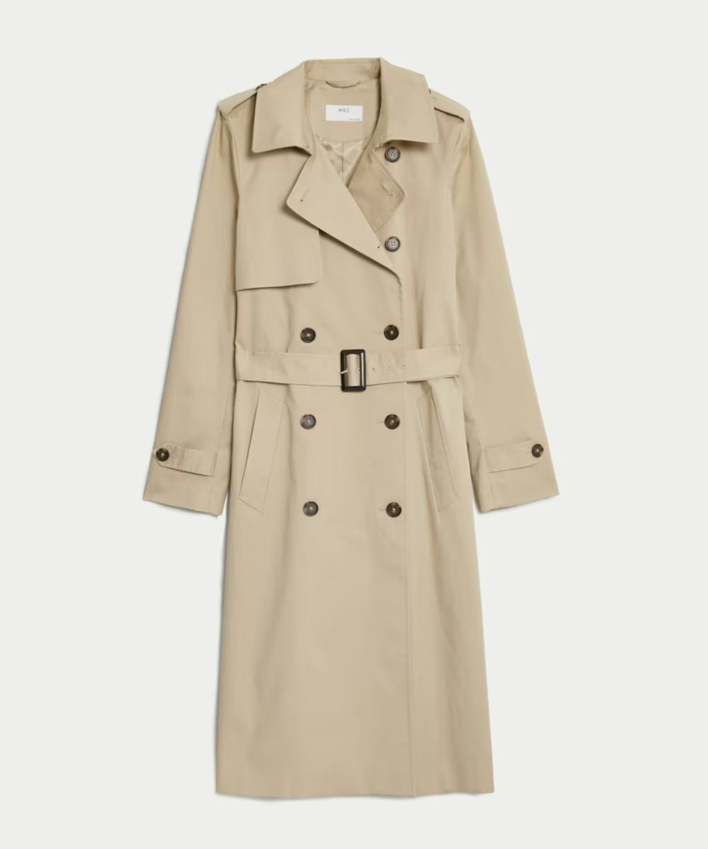 Cotton Rich Belted Longline Trench Coat