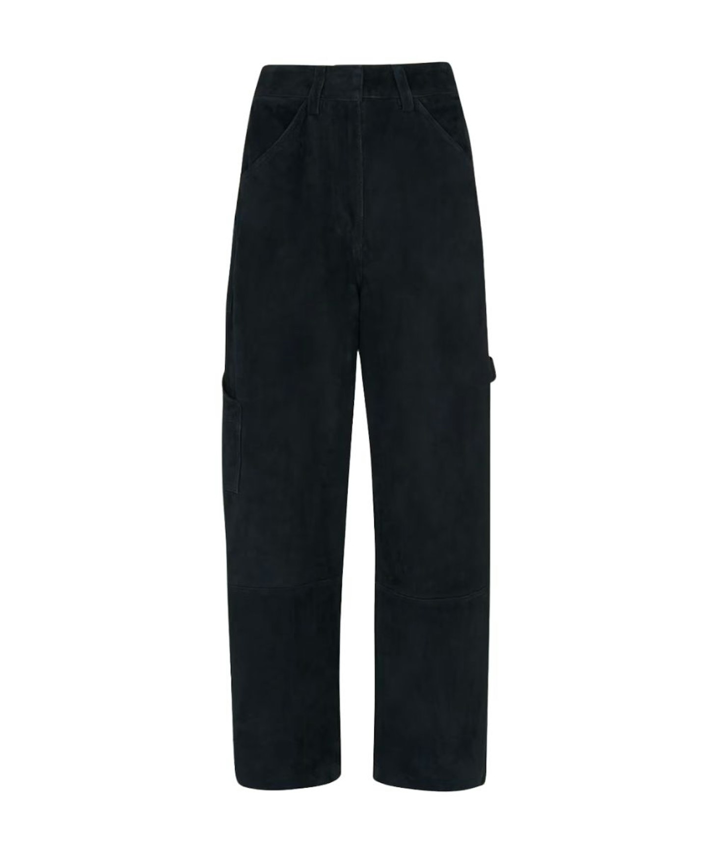 Whistles, Navy Suede Cargo Trousers