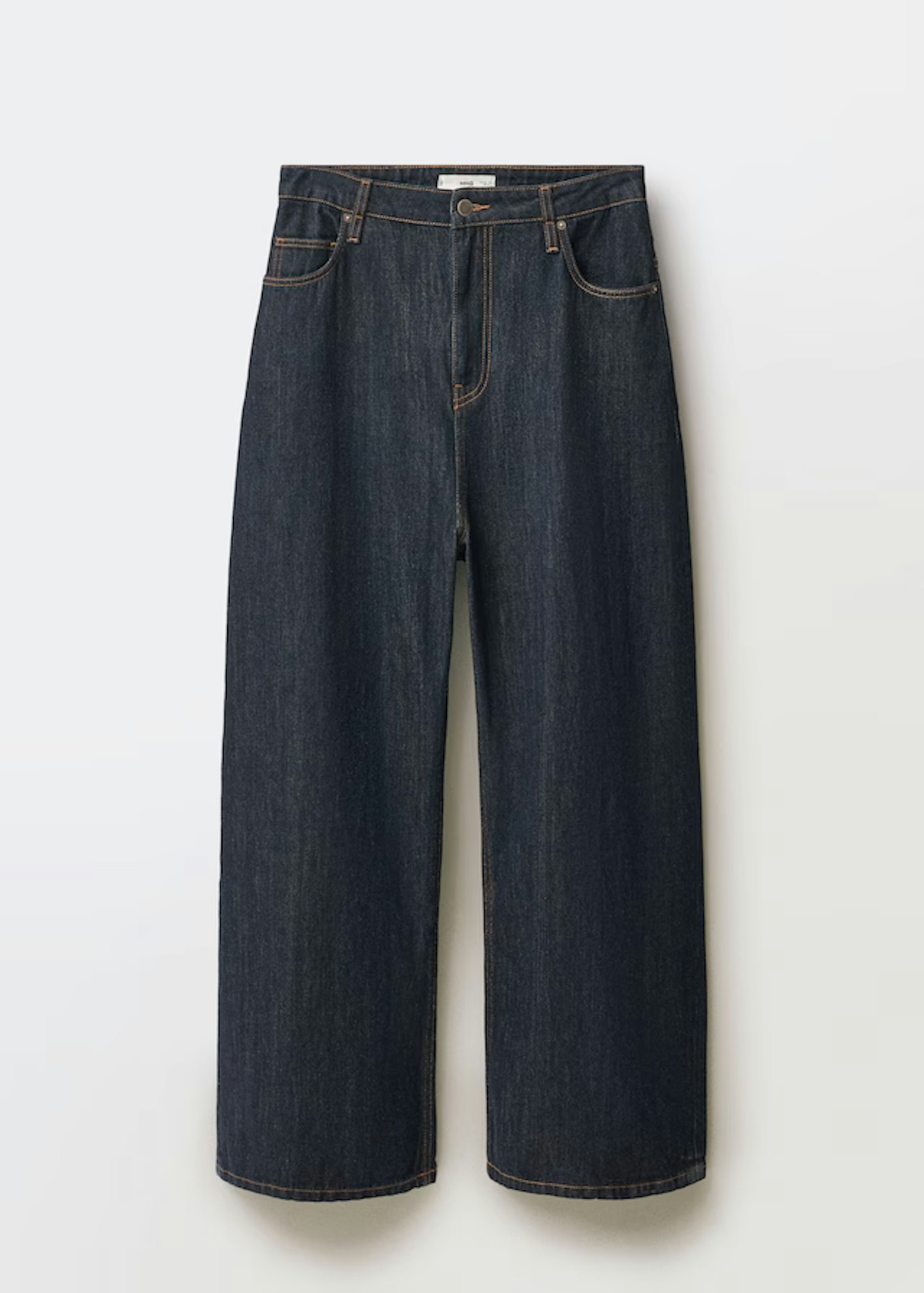 Mango High-Rise Wideleg Jeans Rinse Wash