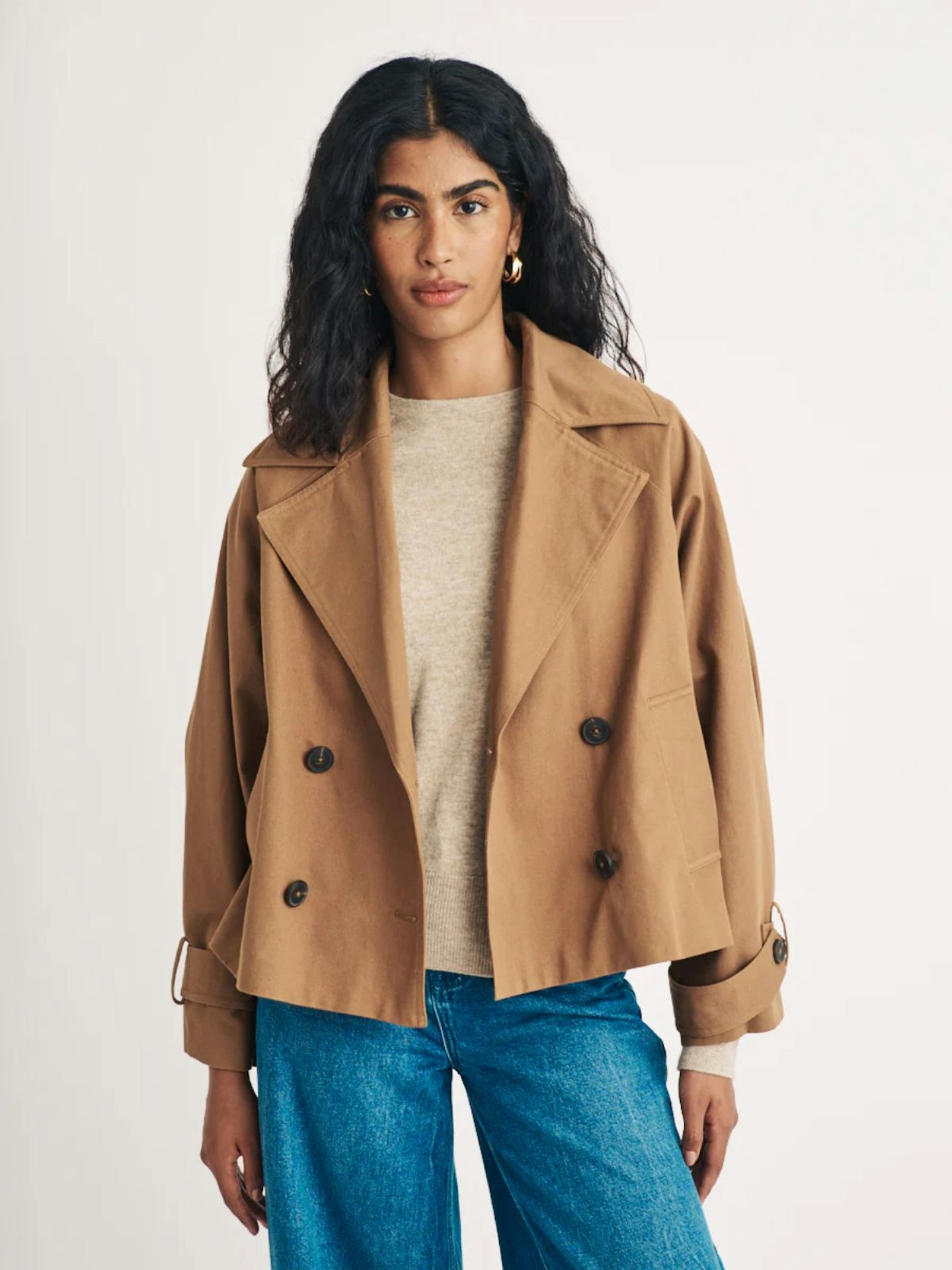 Nobody's Child, Brown Cropped Trench Coat