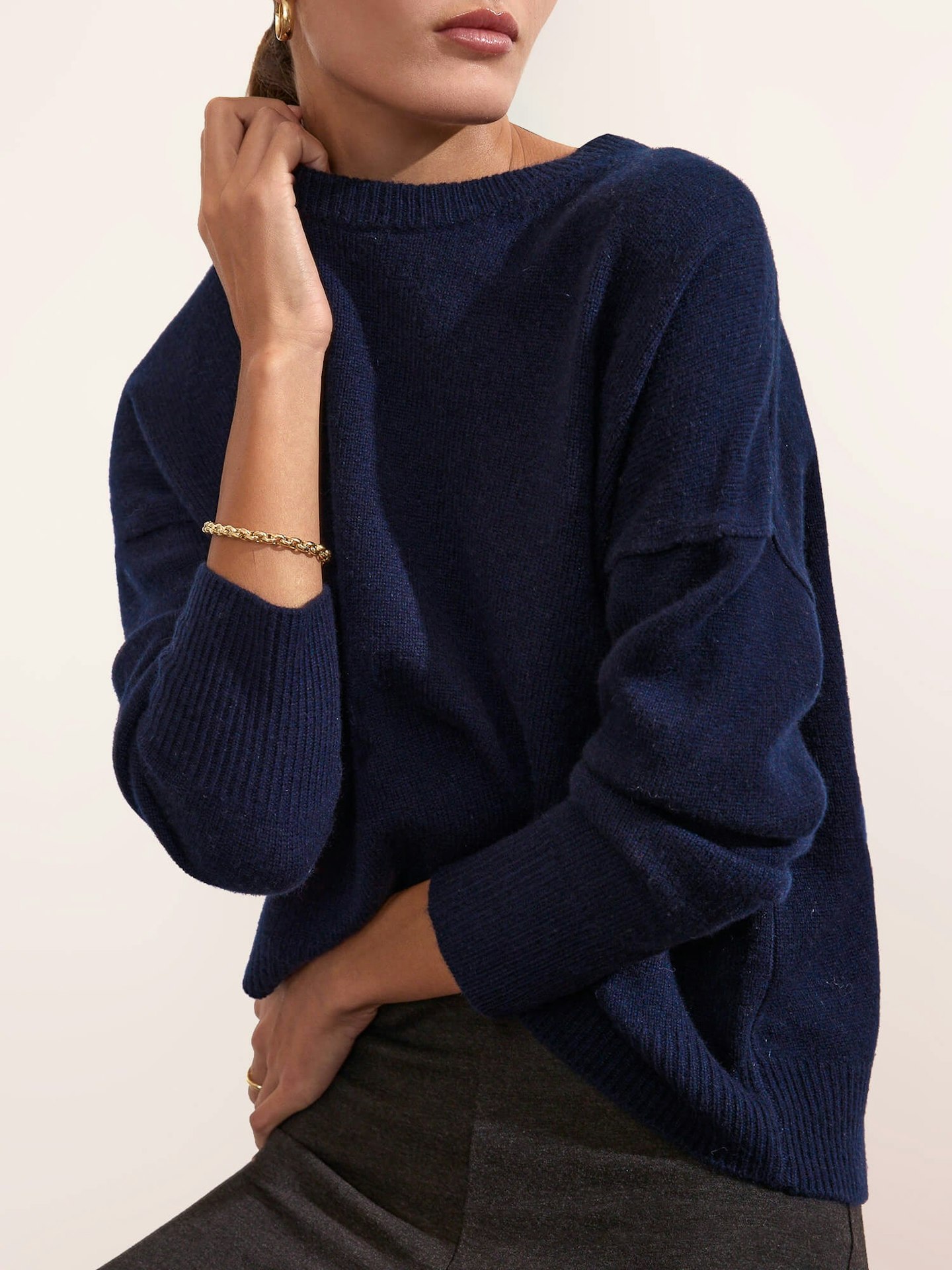 Brochu Walker navy sweater