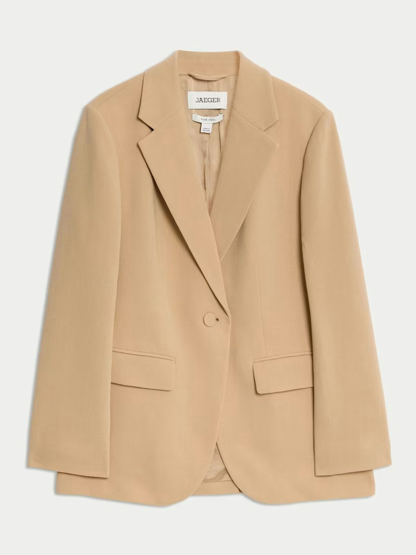 Jaeger, Pure Wool Crepe Single Breasted Blazer