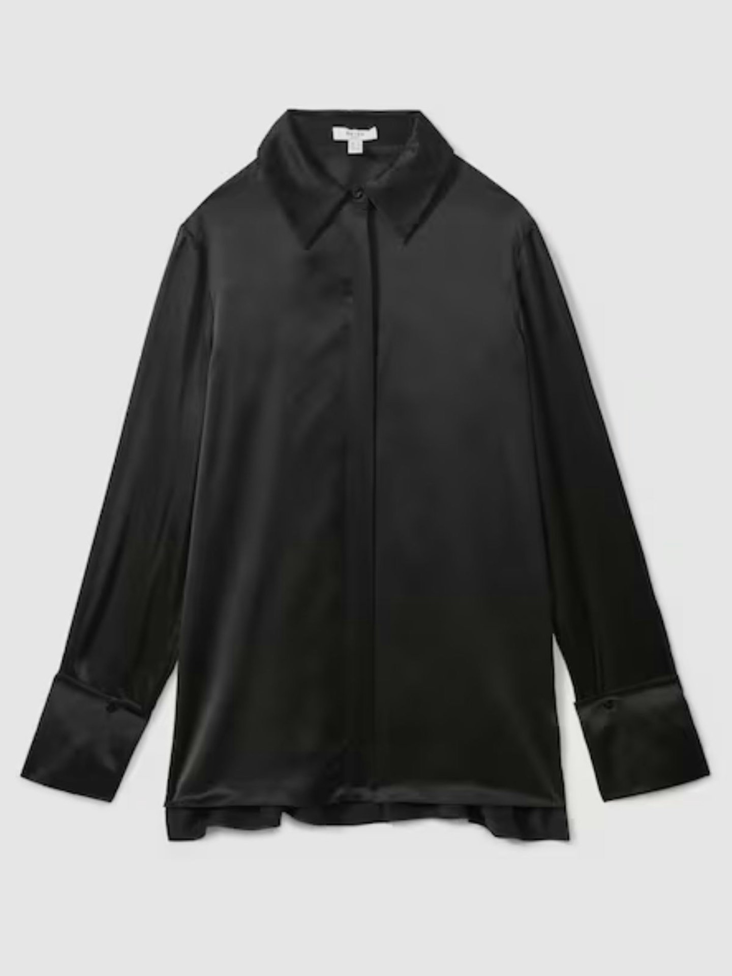 Reiss, Hailey Silk Shirt in Black