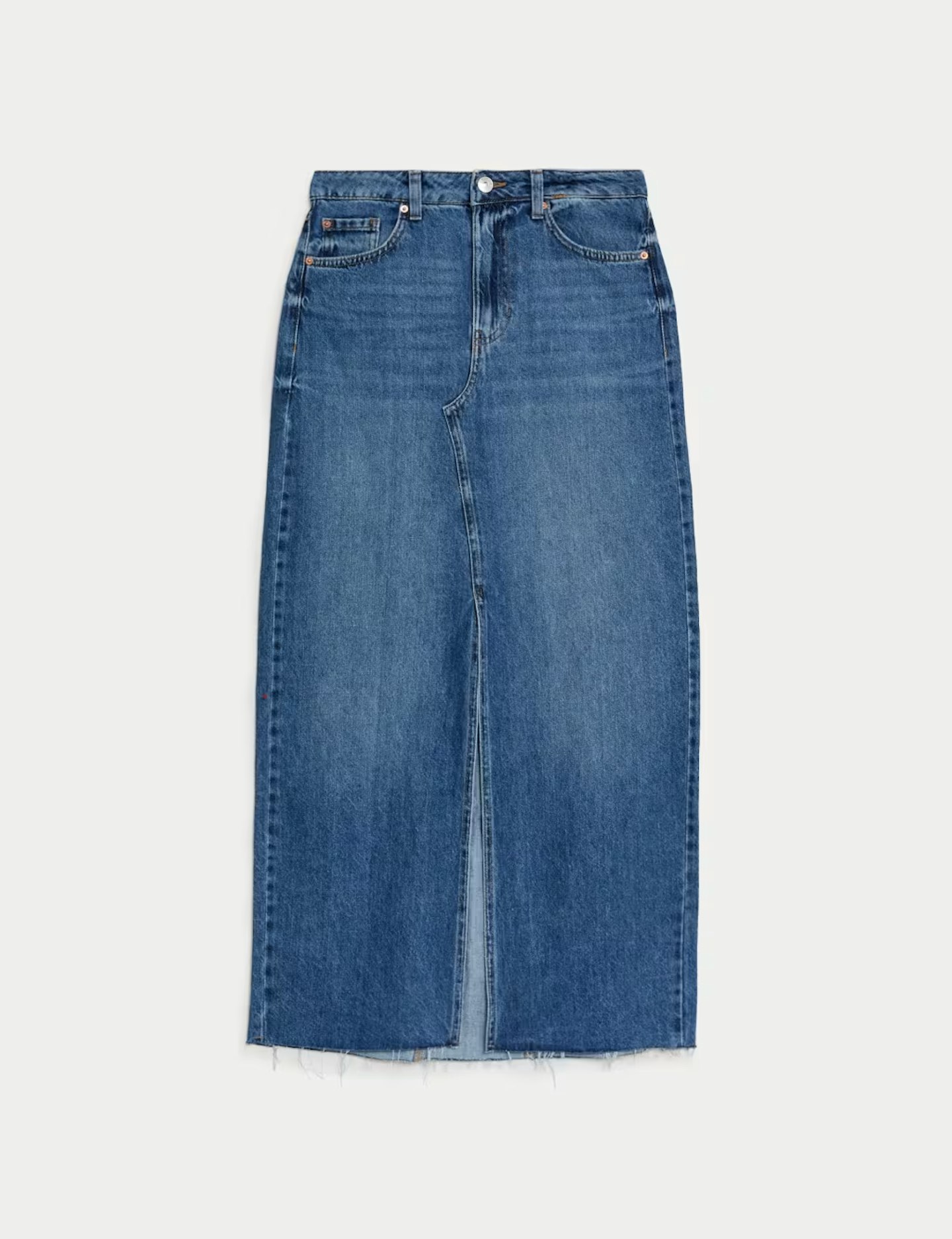 M&S, Denim Split Front Maxi Skirt