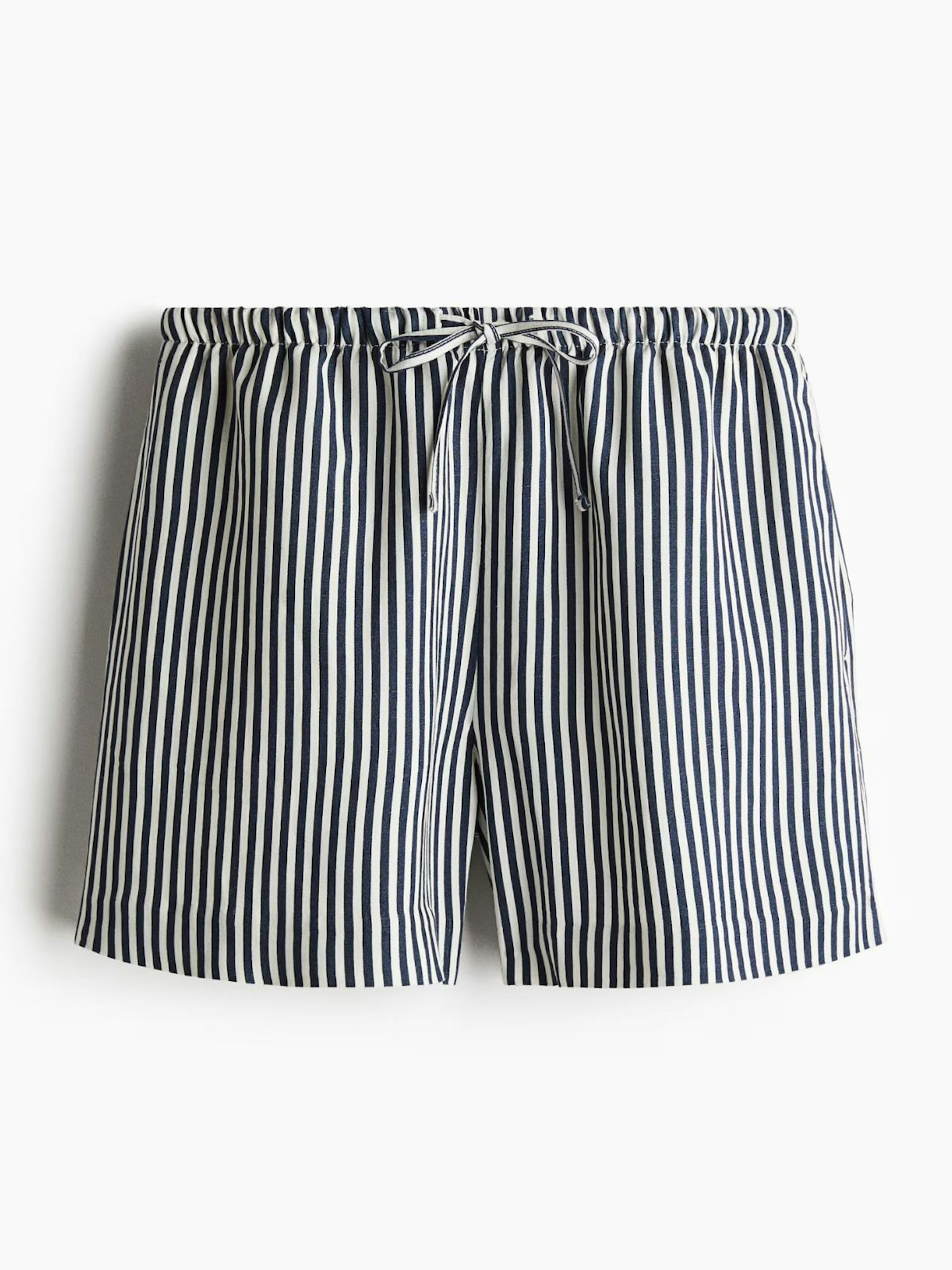 Linen-Blend Drawstring Shorts
