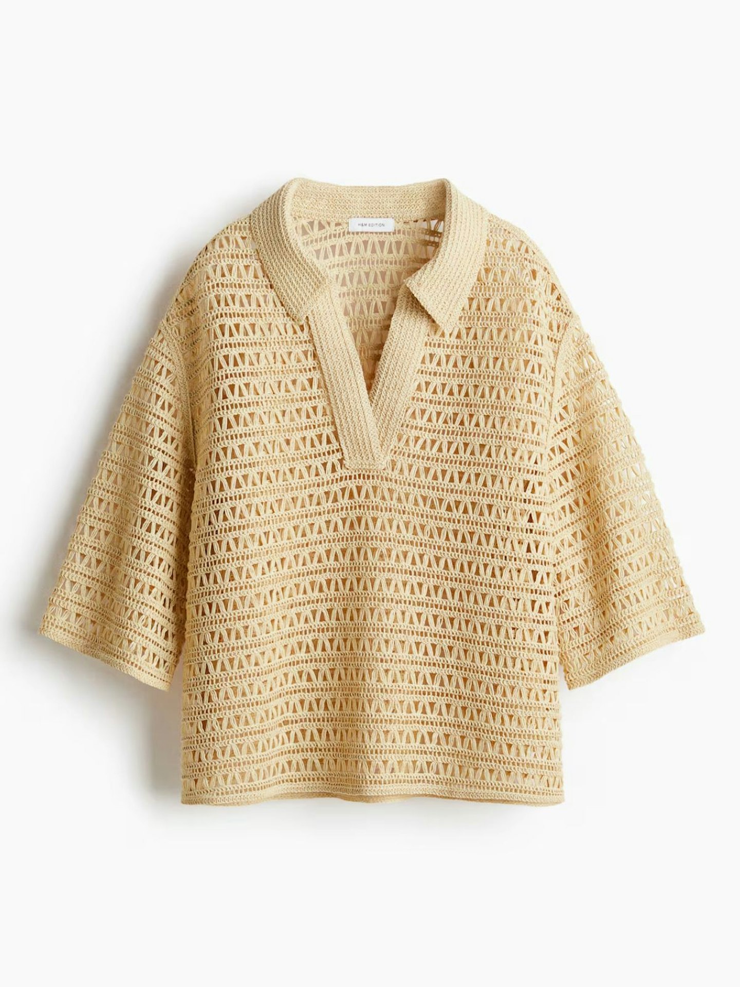 Crochet-Look Popover Shirt