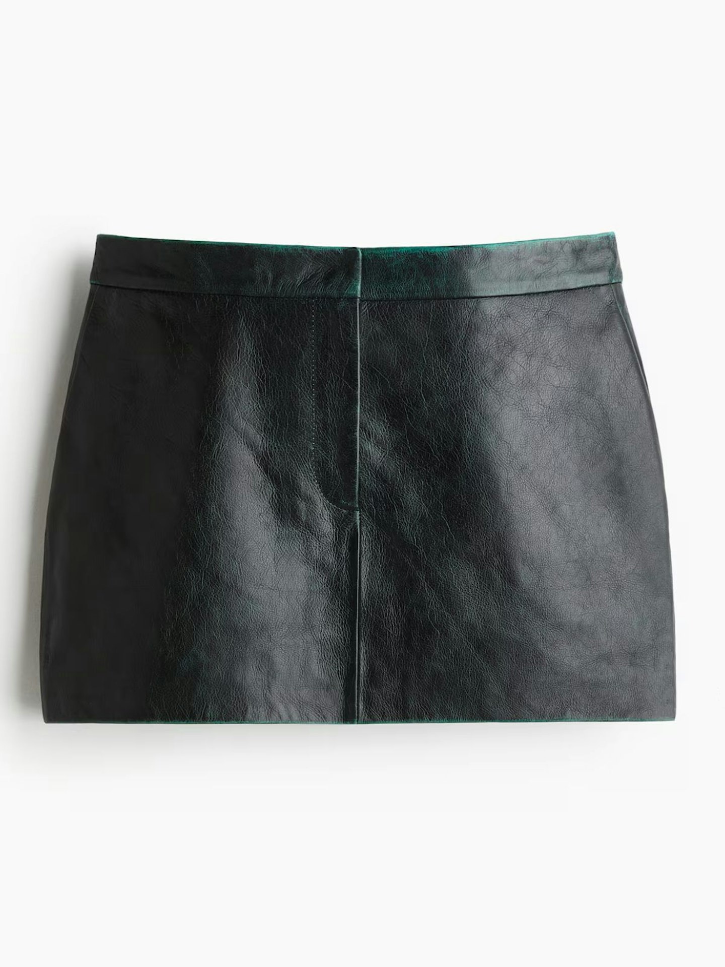 Haint-Paint-Look Leather Skirt