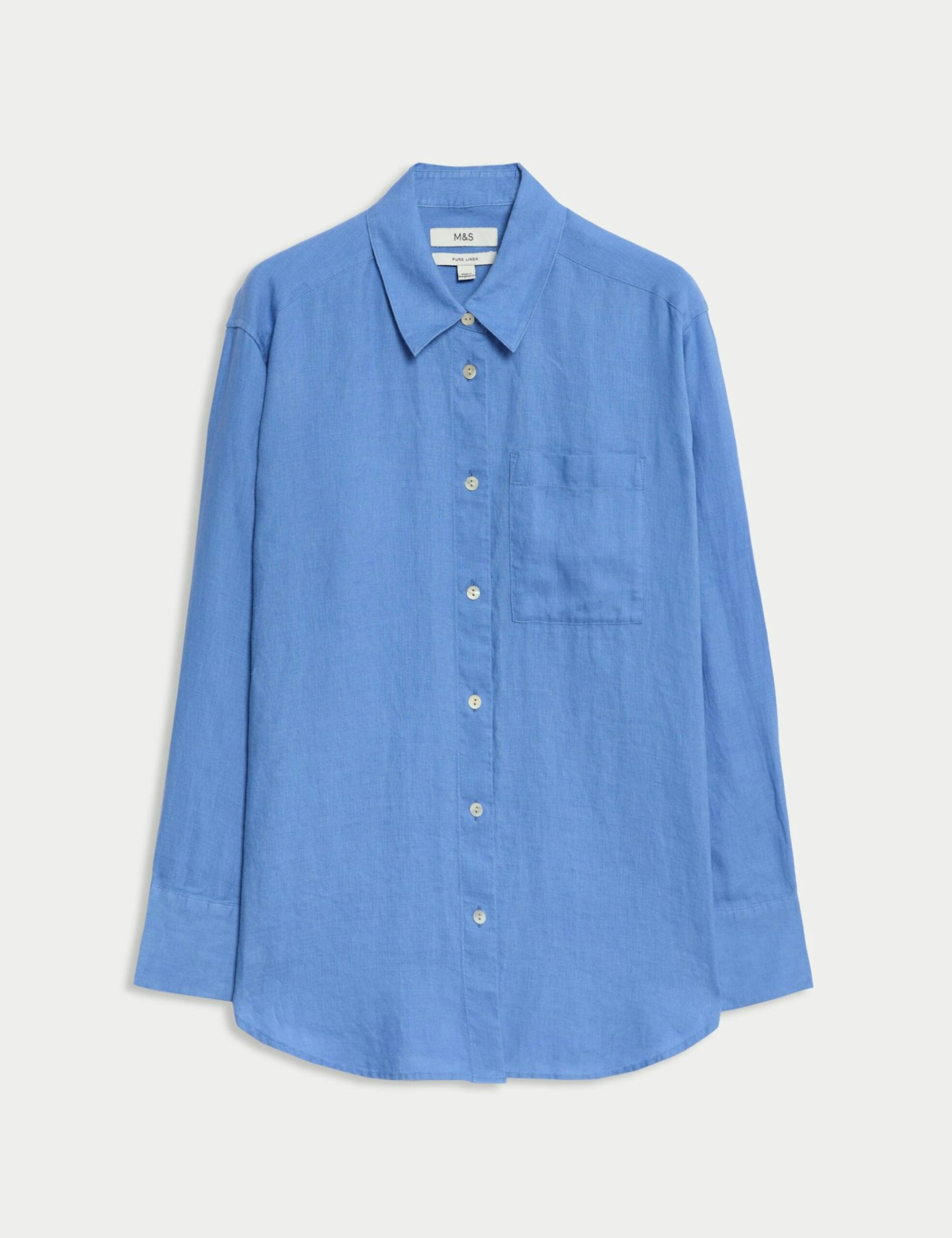 M&S, Pure Linen Oversized Girlfriend Style Shirt