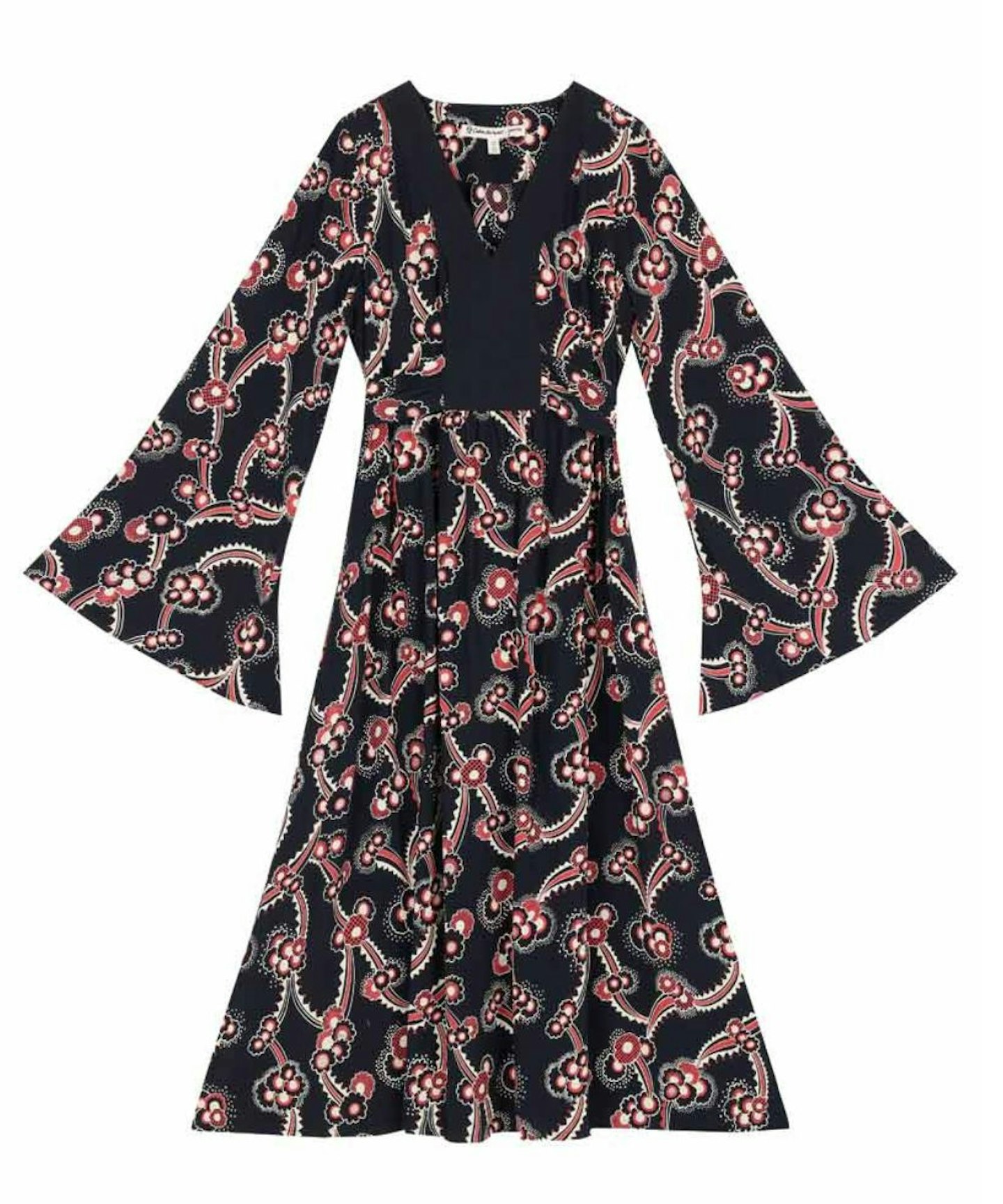 Celia Birtwell X Joanie - Mystic Daisy Printed Flared Sleeve Kaftan Maxi Dress