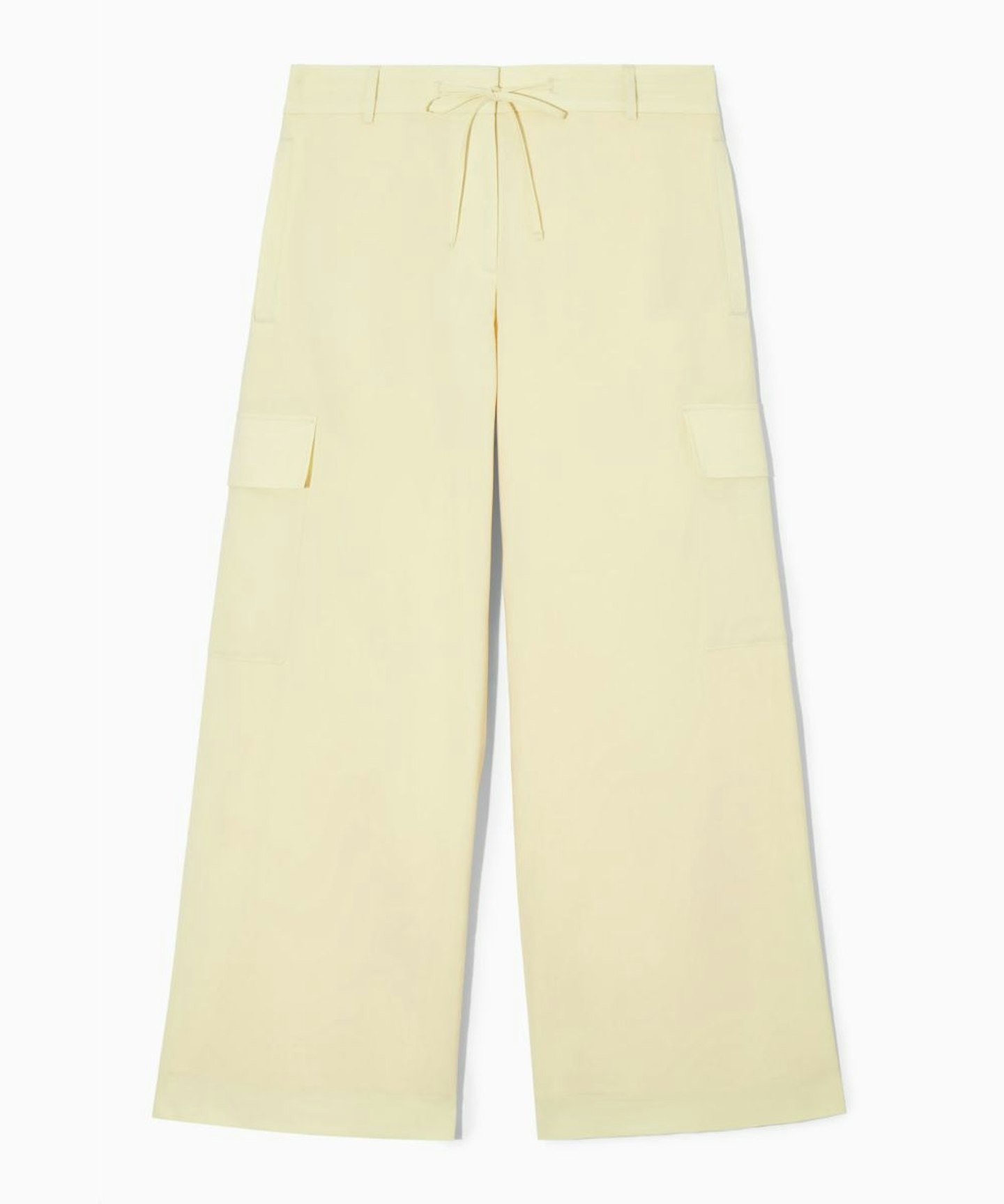 COS Wide Leg Wool Cargo Trousers