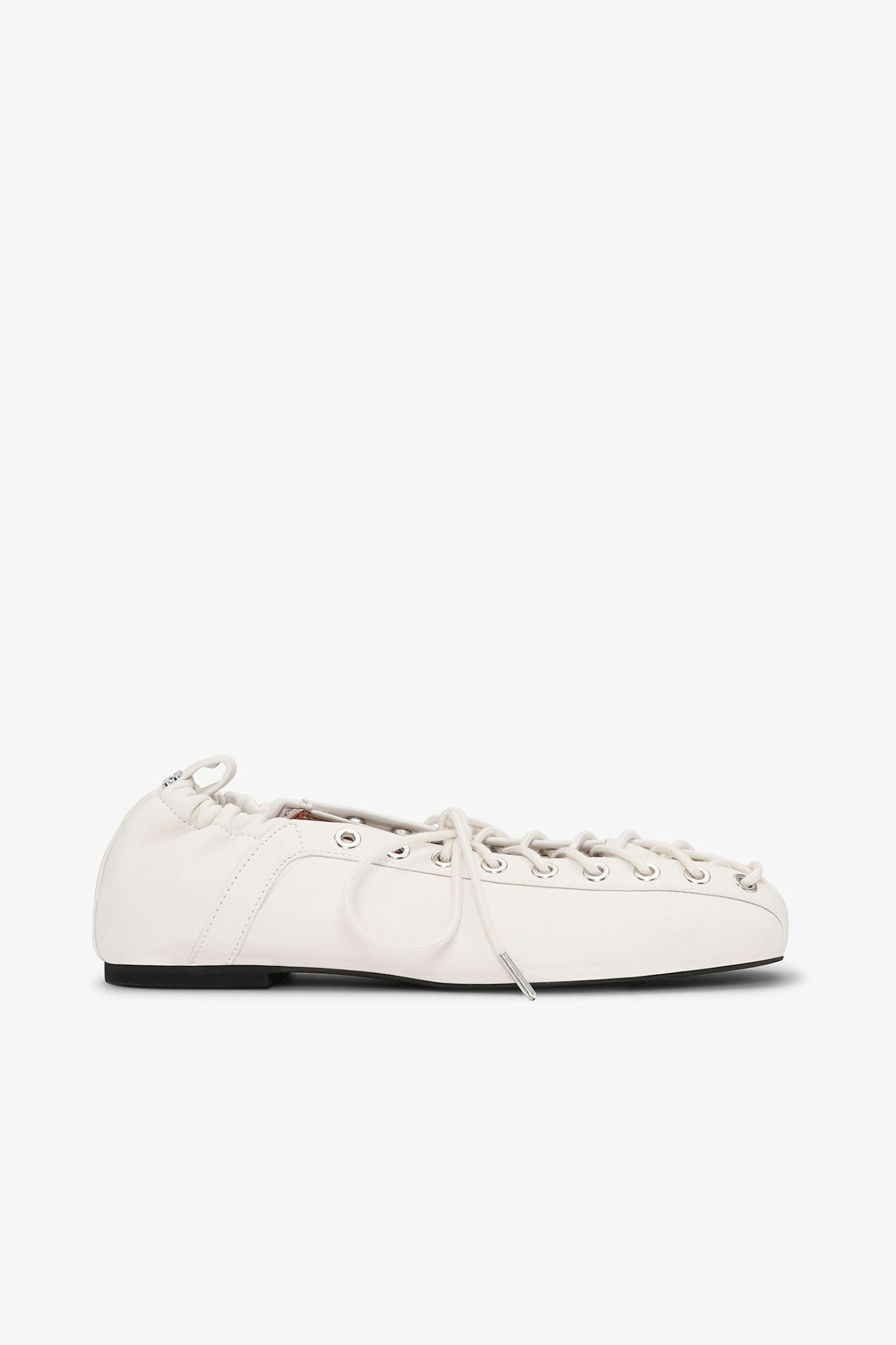 Off-White Lace-Up Ballerinas