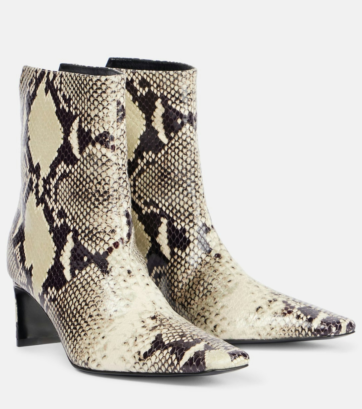 Khaite, Ona 55 Snake-Effect Leather Ankle Boots