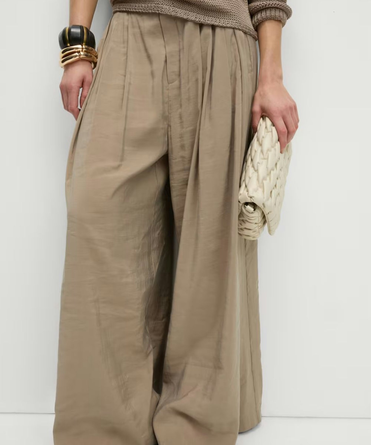 Pleated Palazzo Trousers