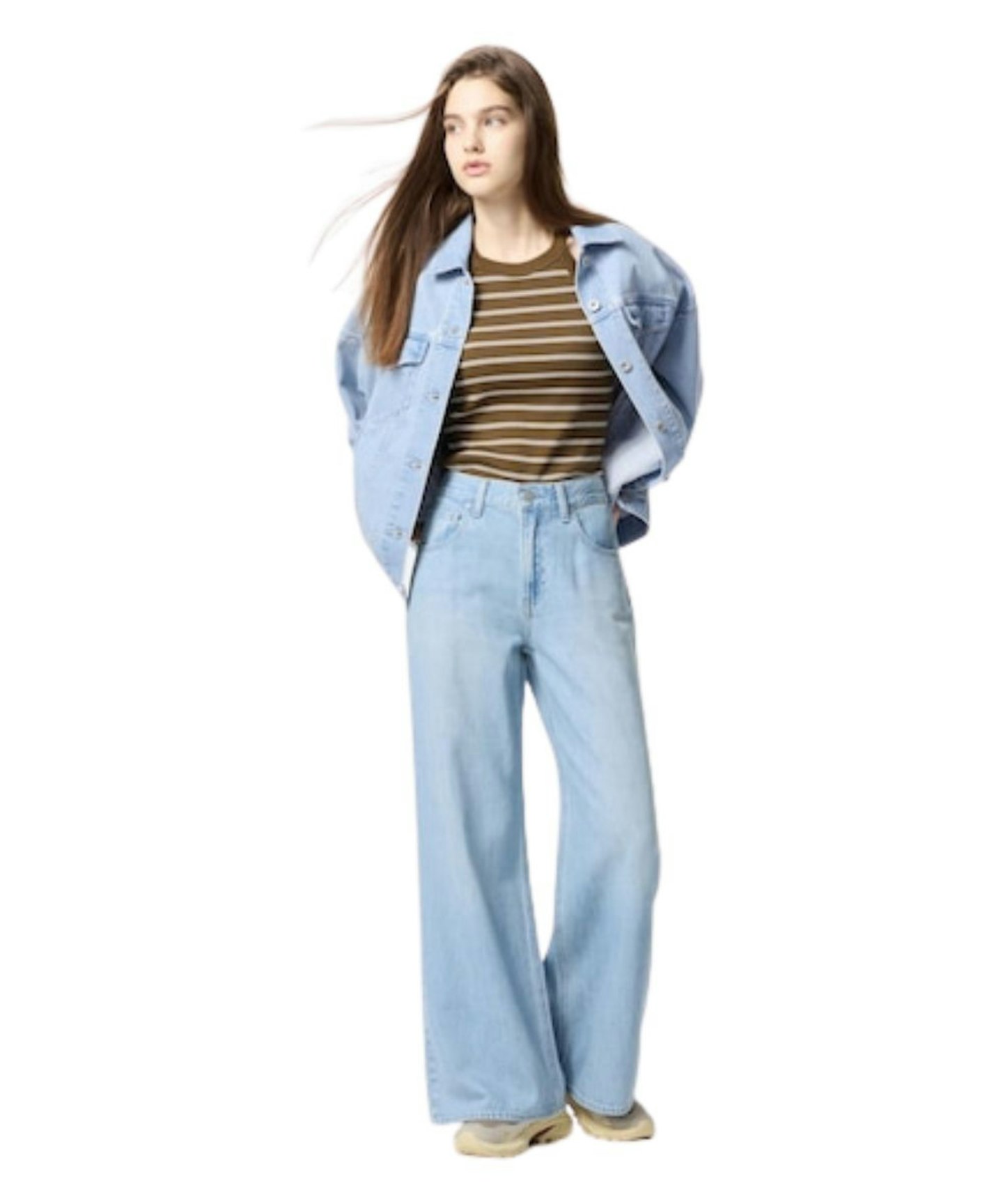 Uniqlo, Drapey Wide Flare Jeans