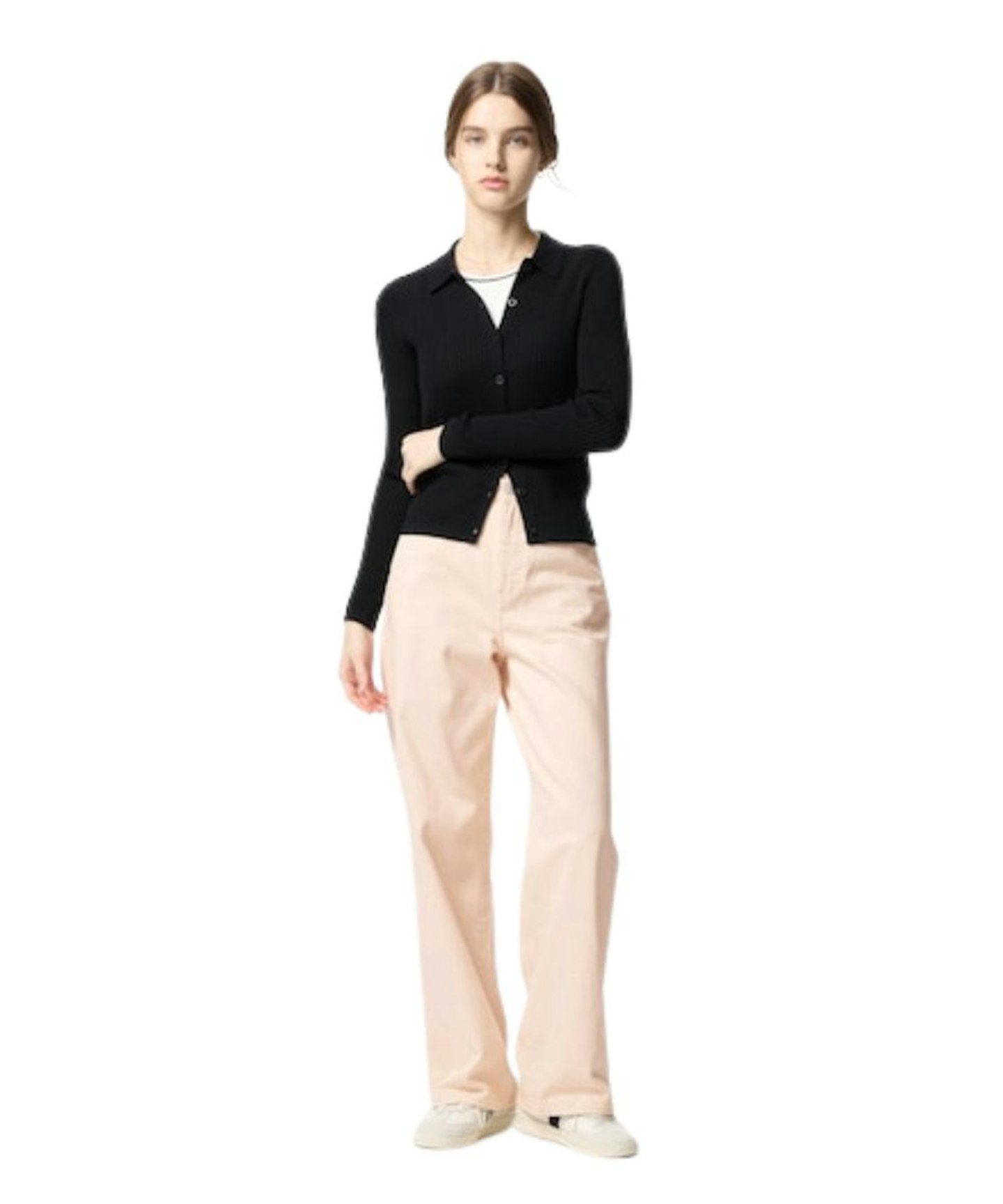 Uniqlo, Wide Straight Jeans in pink