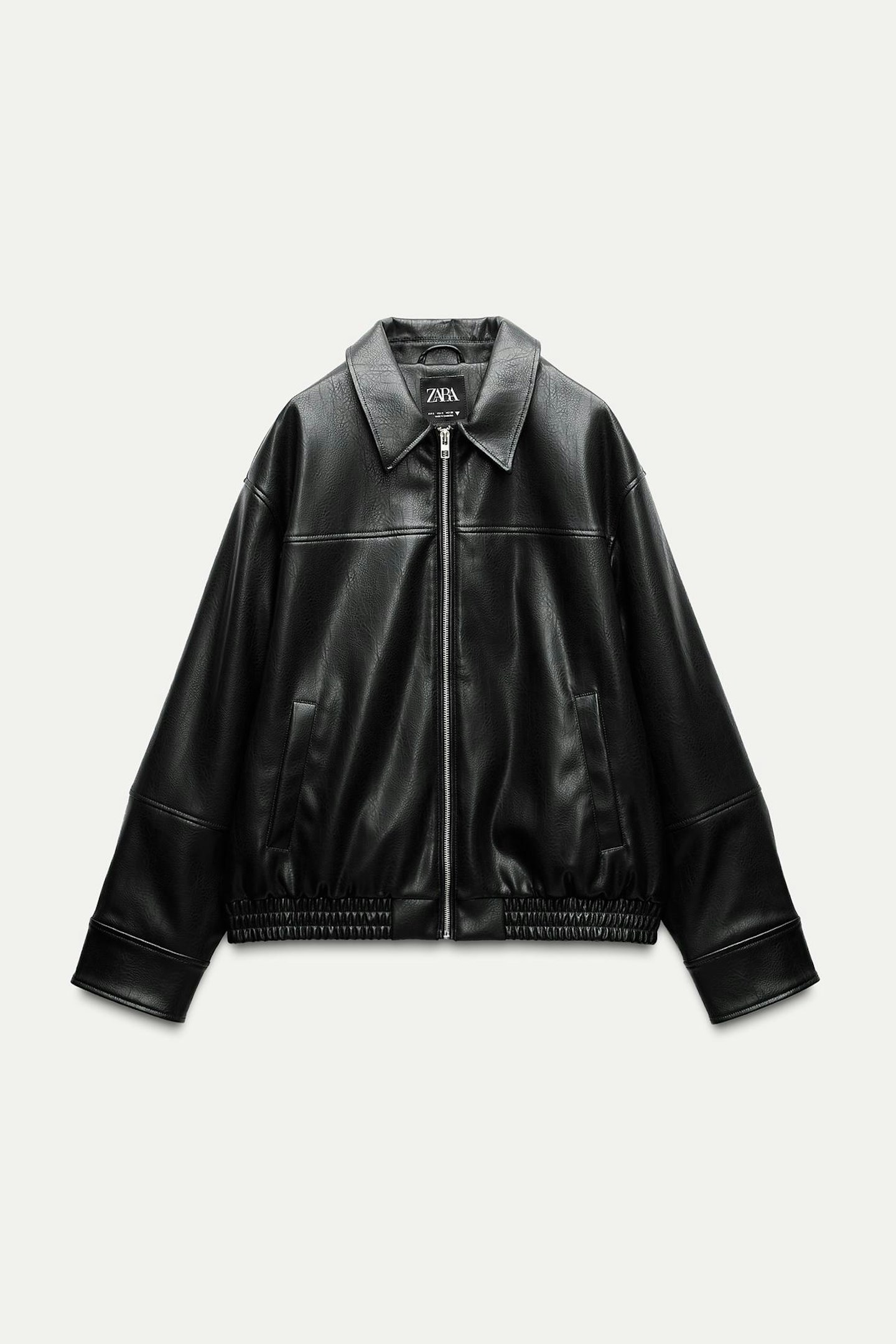 Zara, Leather Effect Bomber Jacket