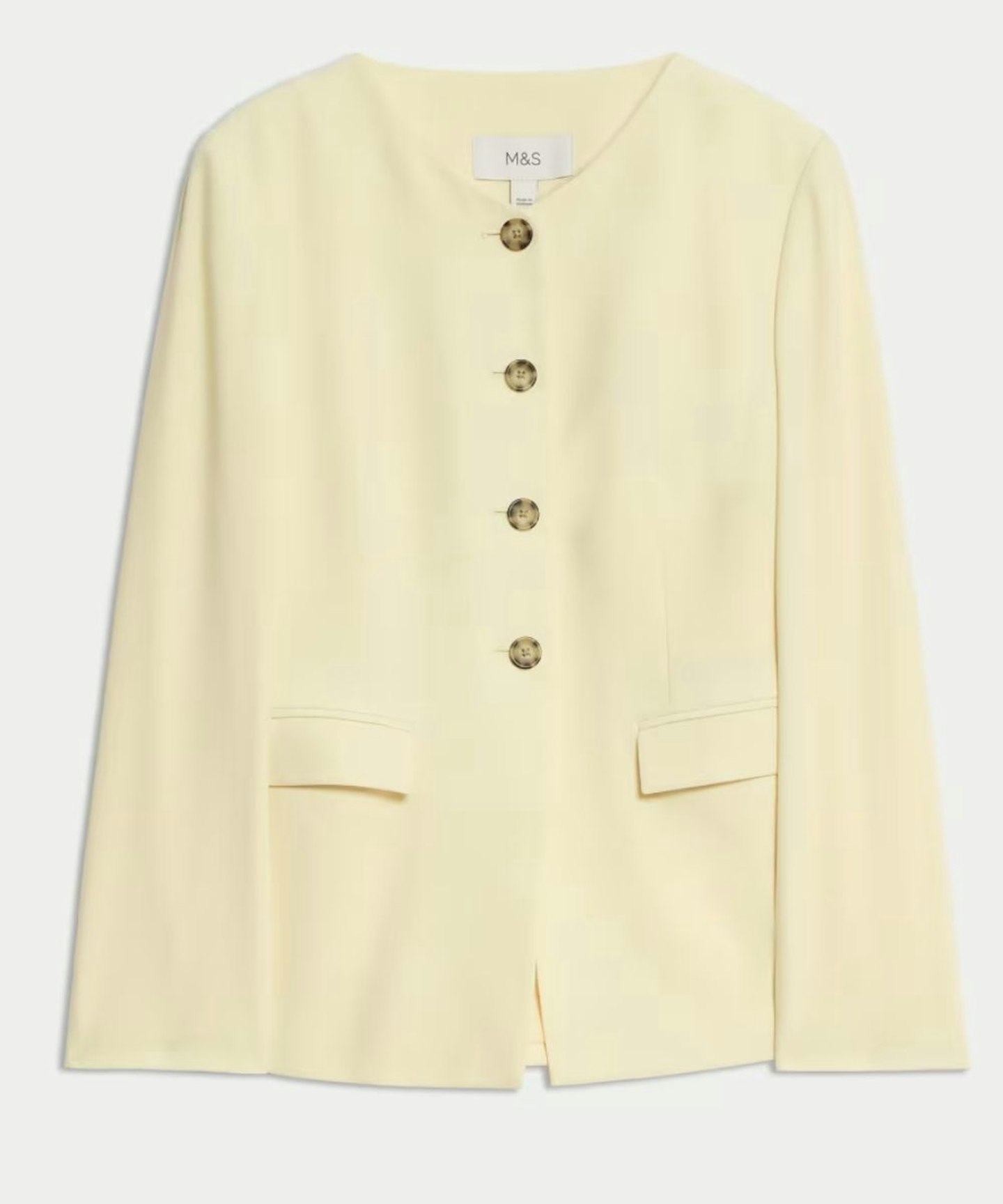 M&S Tailored Collarless Blazer