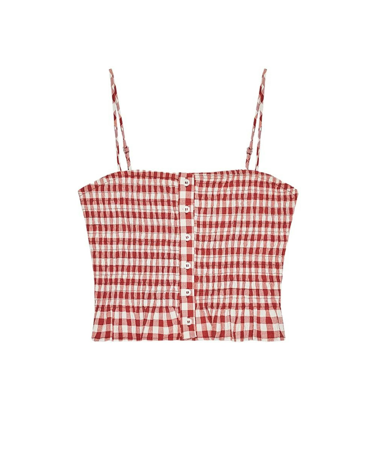 Zara, Gingham Crop Top