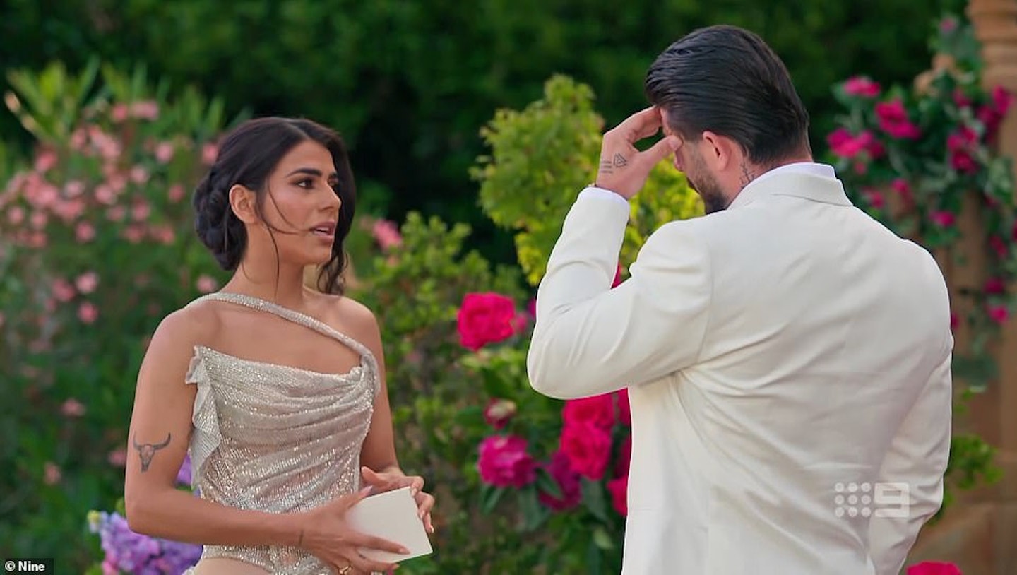 Carina and Paul at the altar